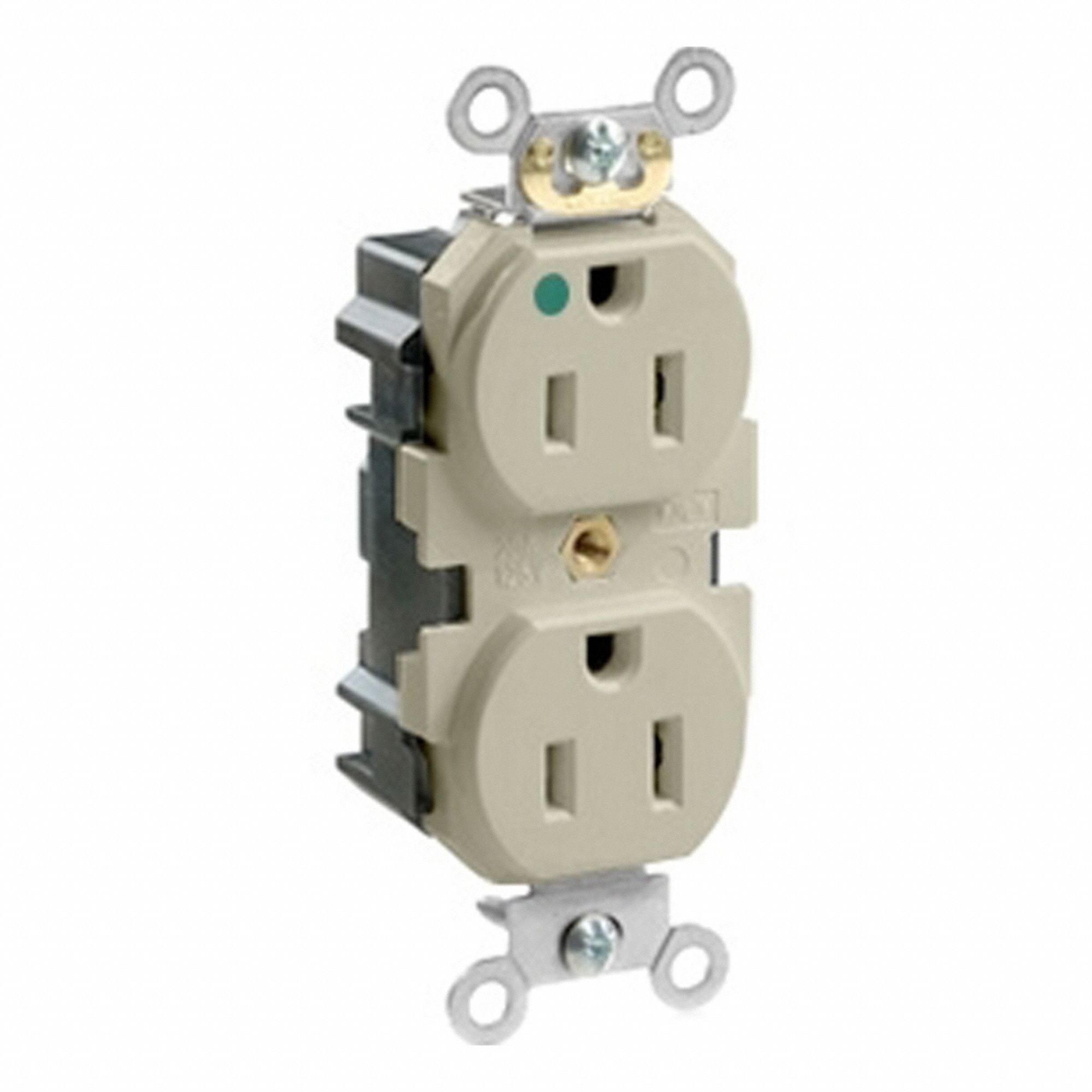 Lev-Lok Rec 15A 125V TR/HG Ivr
