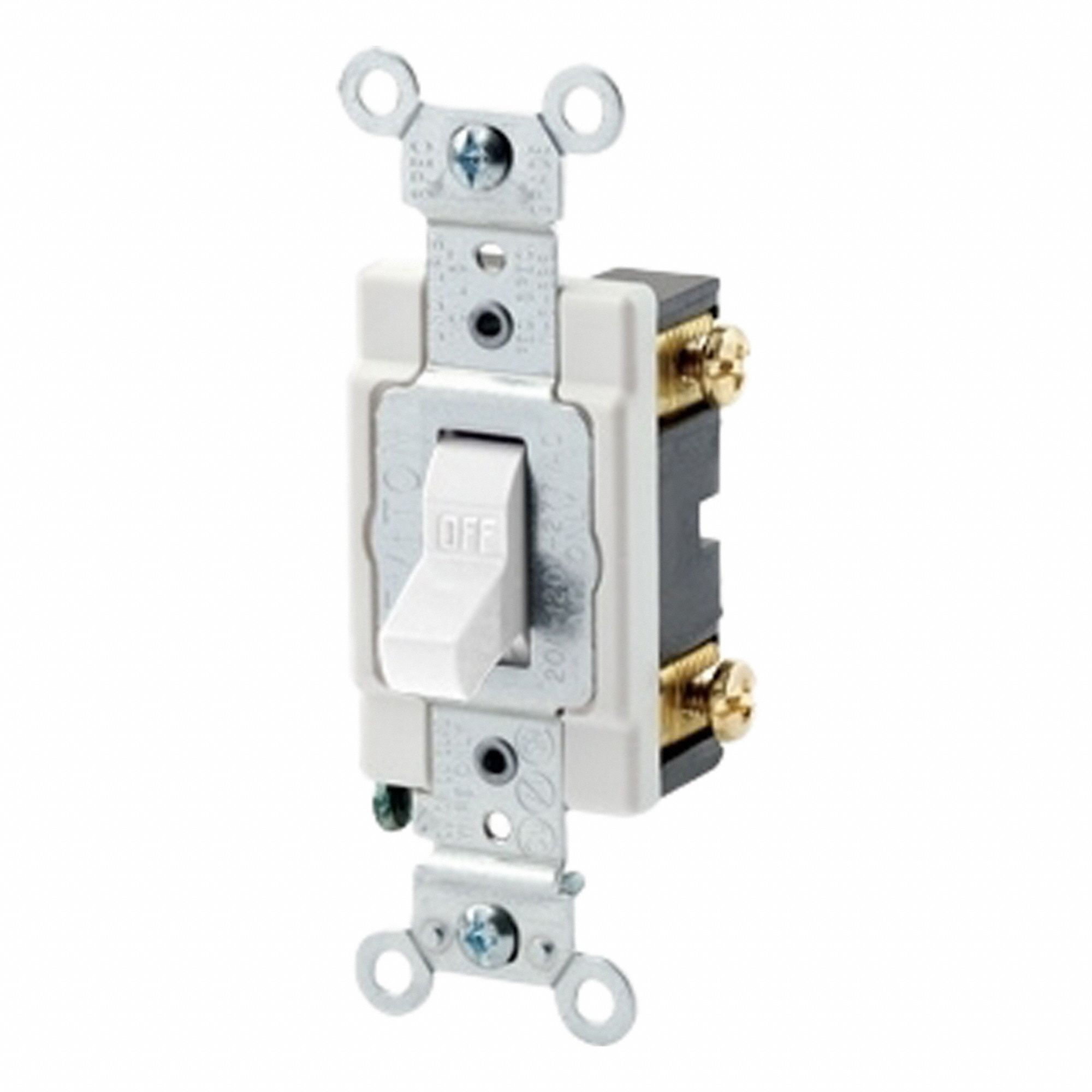 Wall Switch 2 hp Toggle 15 A White