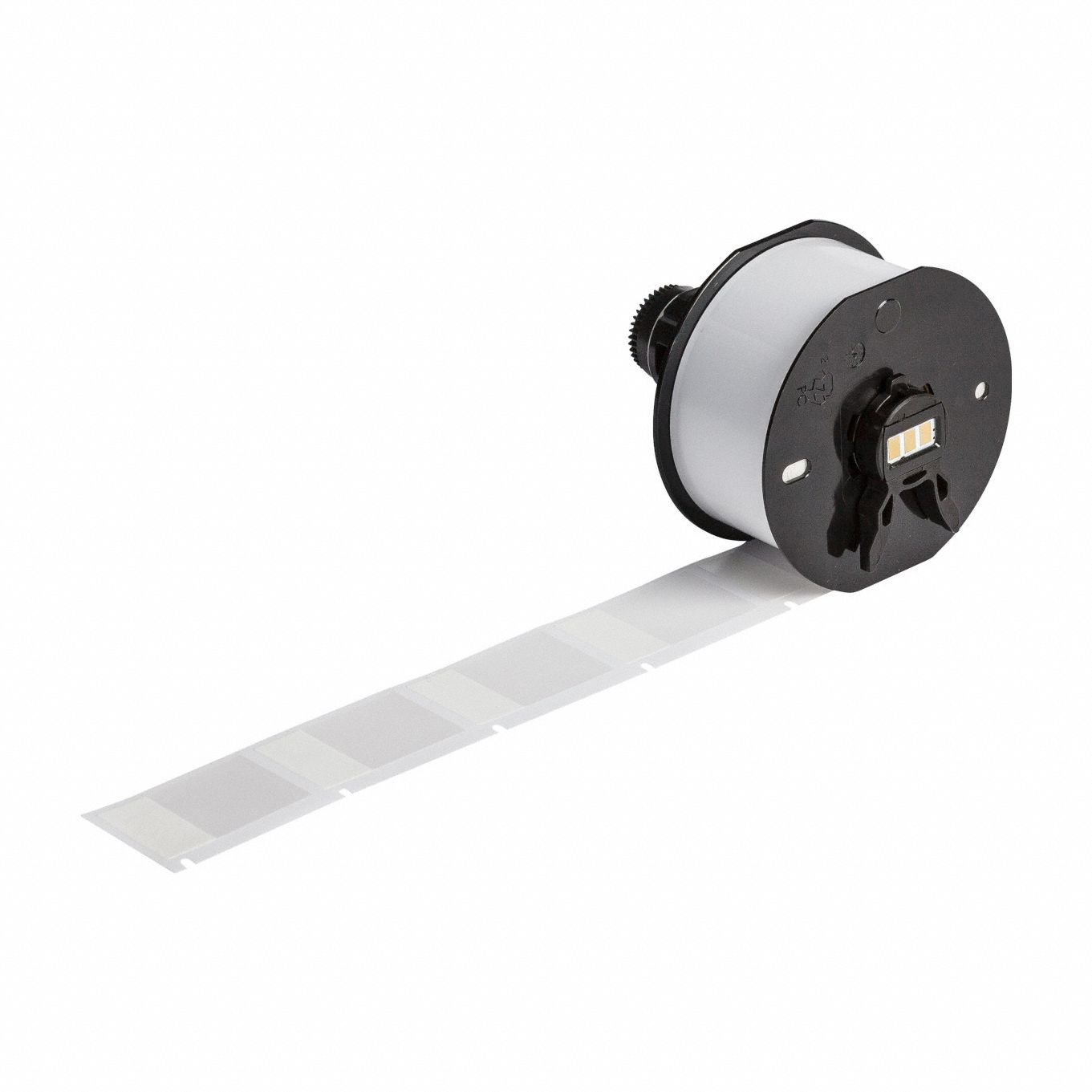 Wraparound Label: 1 1/2 in x 1 in, Vinyl, Blue on White/Green on White/Red on White