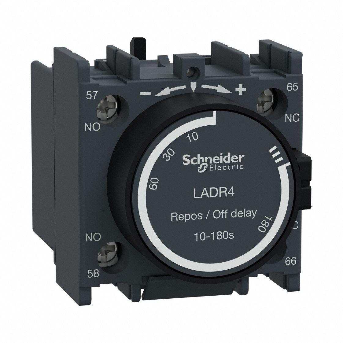 IEC Timer Module: Off Delay, 10 sec – 180 sec, 1NO/1NC