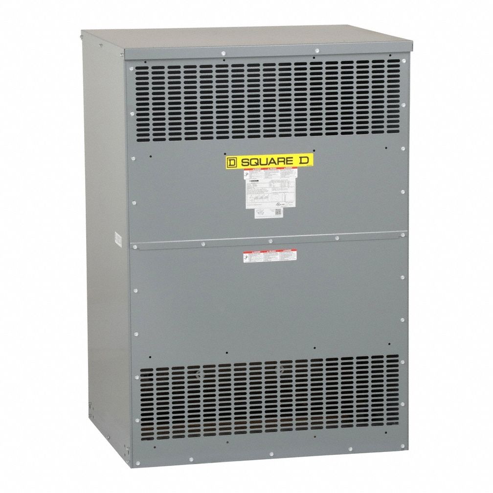 Dry Type Power Distribution Transformer: 480V AC, 120V AC Center Tap/240V AC Delta, 1