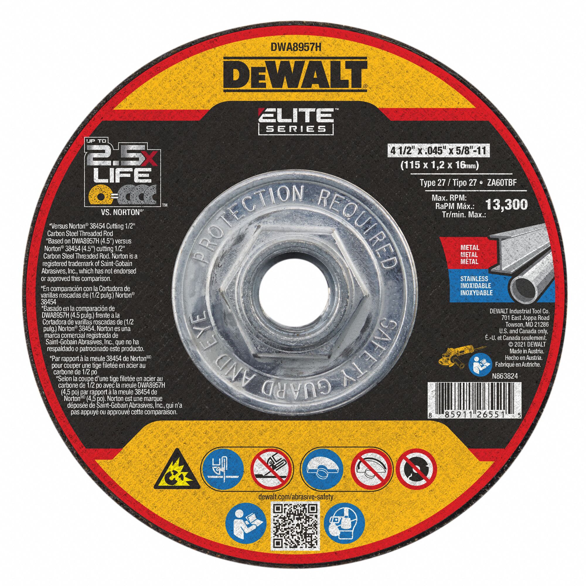 Abrasive Cut-Off Wheel 0.045 Thick