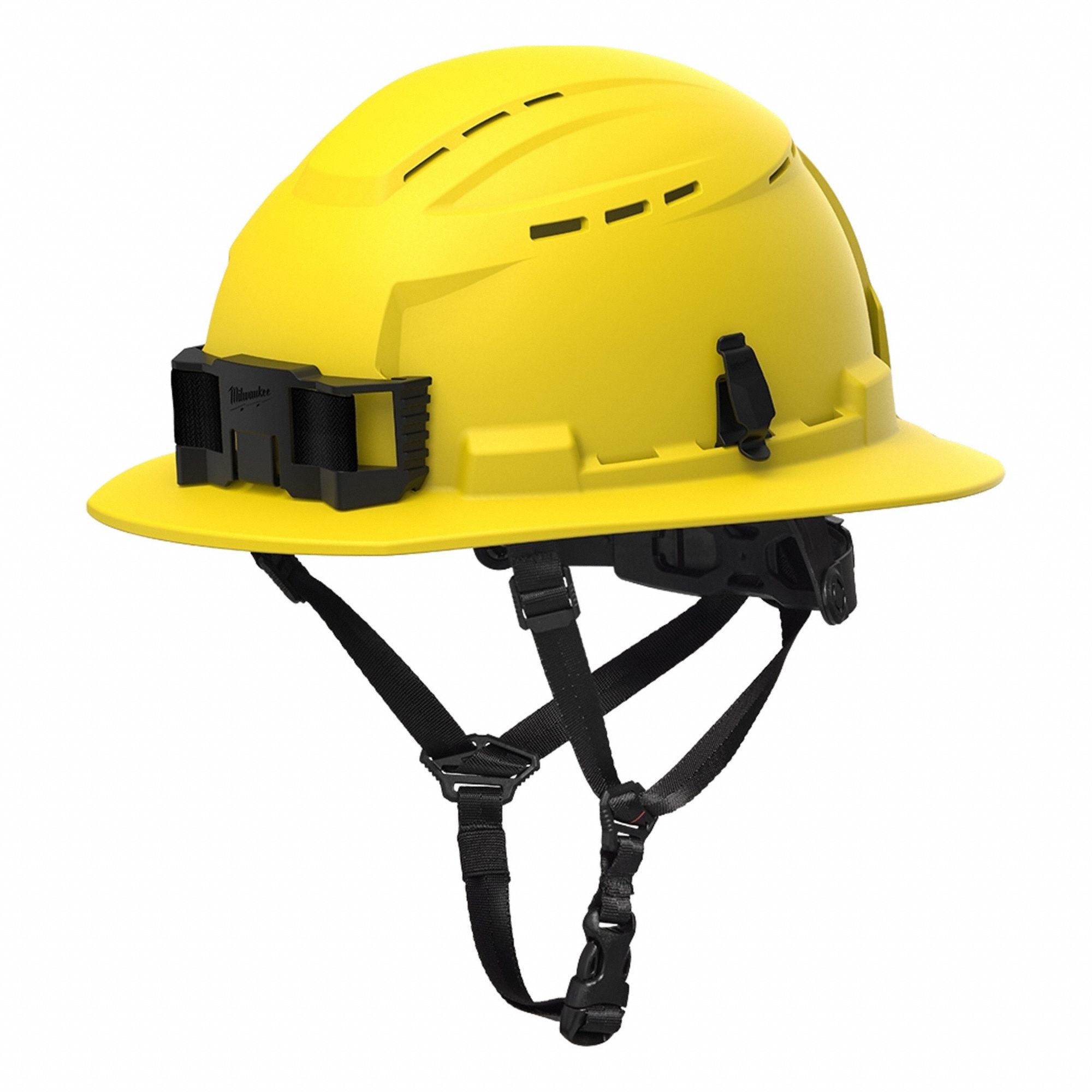 Hard Hat: Yellow, No Graphics, Swing Ratchet (6-Point), Ratchet, Polyethylene, Side-Slots