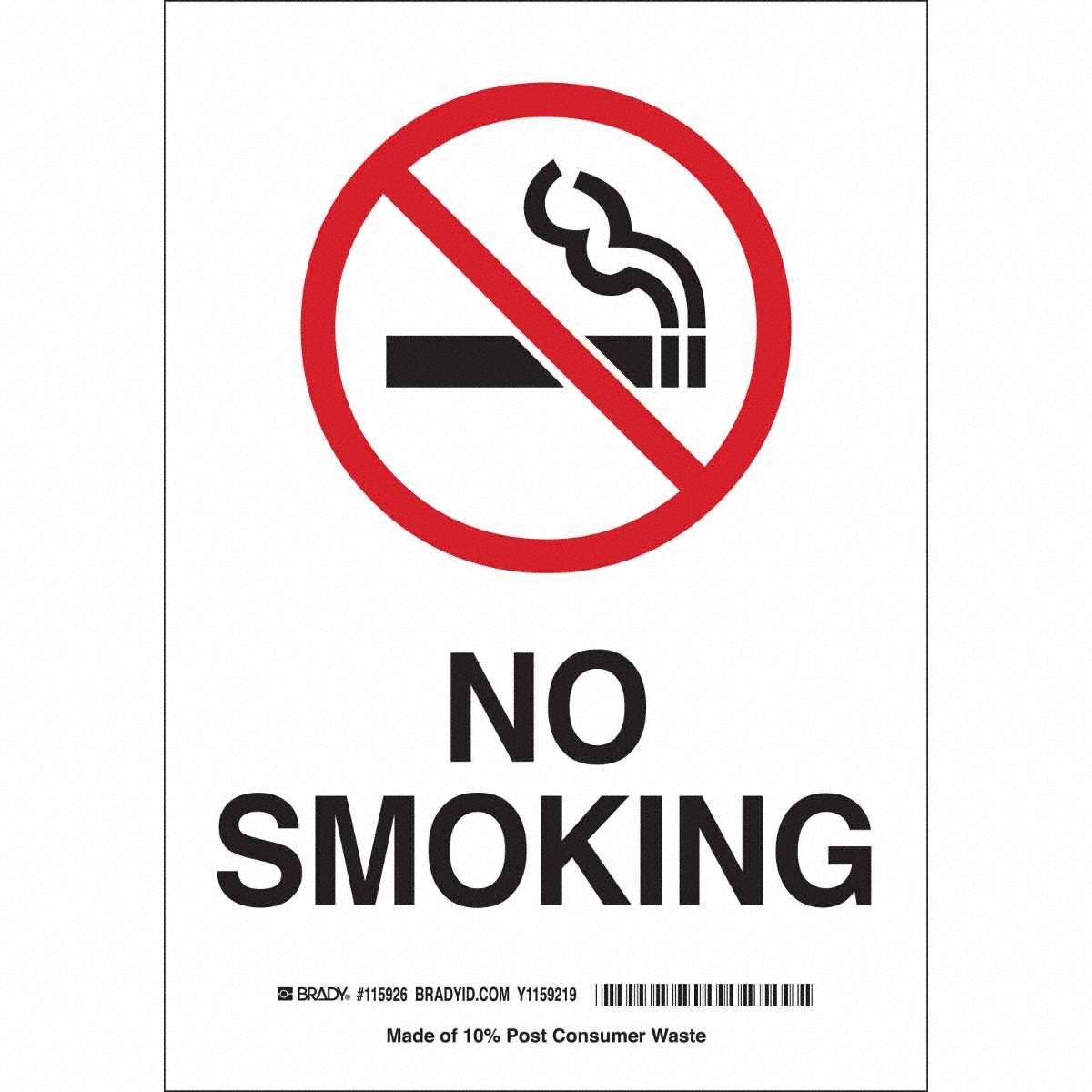 NO SMOKING SIGN 10x7