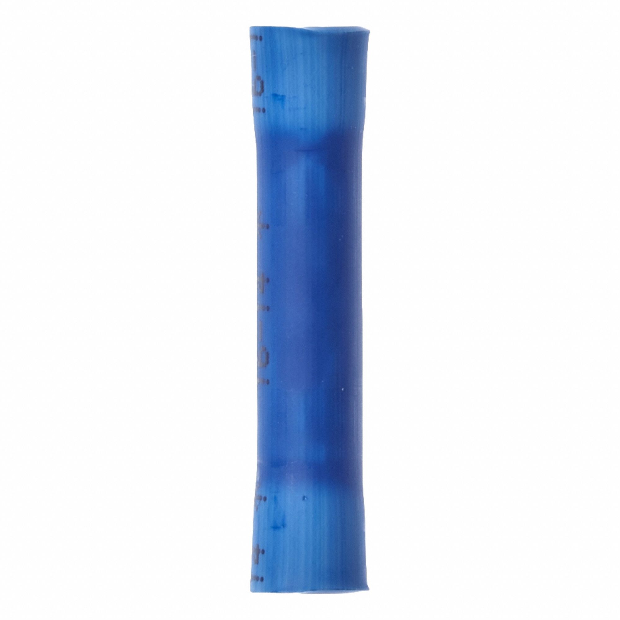 3M Butt Splice Connector: Blue, Vinyl, For Wire Size 16 AWG – 14 AWG, 600 V, Pack Qty 100 (MPN 58740). Key specifications — Brand: 3M.