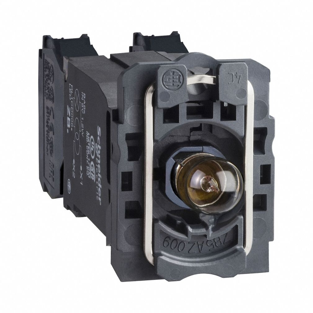 Lamp Module and Contact Block: 22 mm Panel Mounting Size, 1NO/1NC, Clear