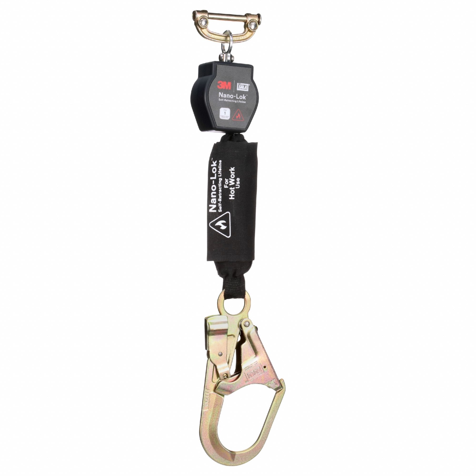 Self-Retracting Lifeline: 2 1/2 inSteel Quick-Connect Anchor, Harness Steel Rebar Hook