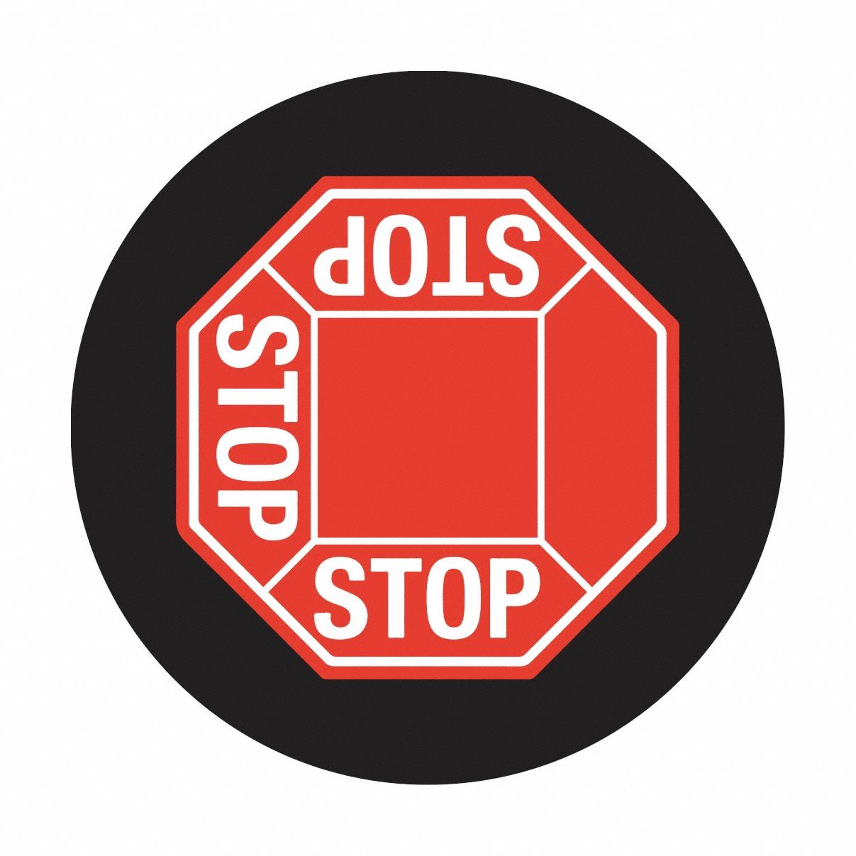Lens STOP Sign 3 Way Lines SizeE
