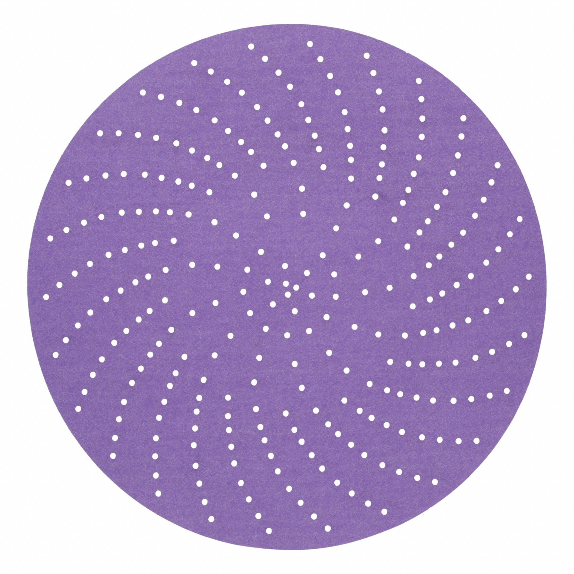 Sanding Discs: 6 in Dia, Multi-Hole, Ceramic, 320 Grit, C Wt Paper, 732U, 50 PK