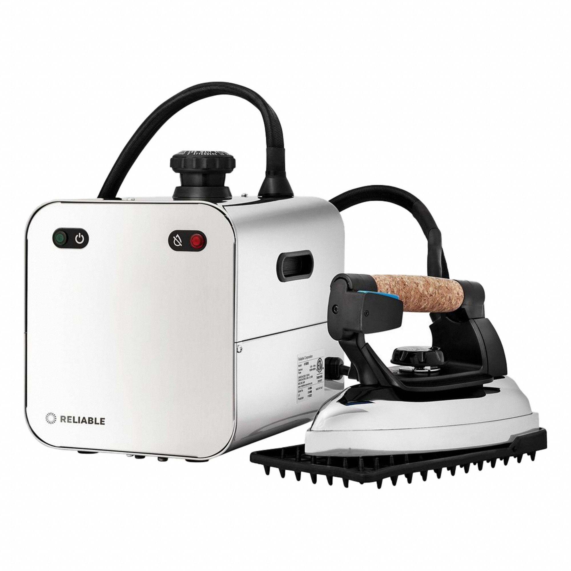 Professional Ironing Station: 1, 800 W Watt @ 120V, 1.9 L Water Capacity, Pivoting