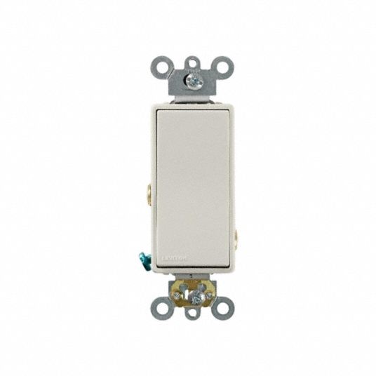 LEVITON, Rocker Switch, Single Pole/Single Throw, Wall Switch - 401RF3 ...
