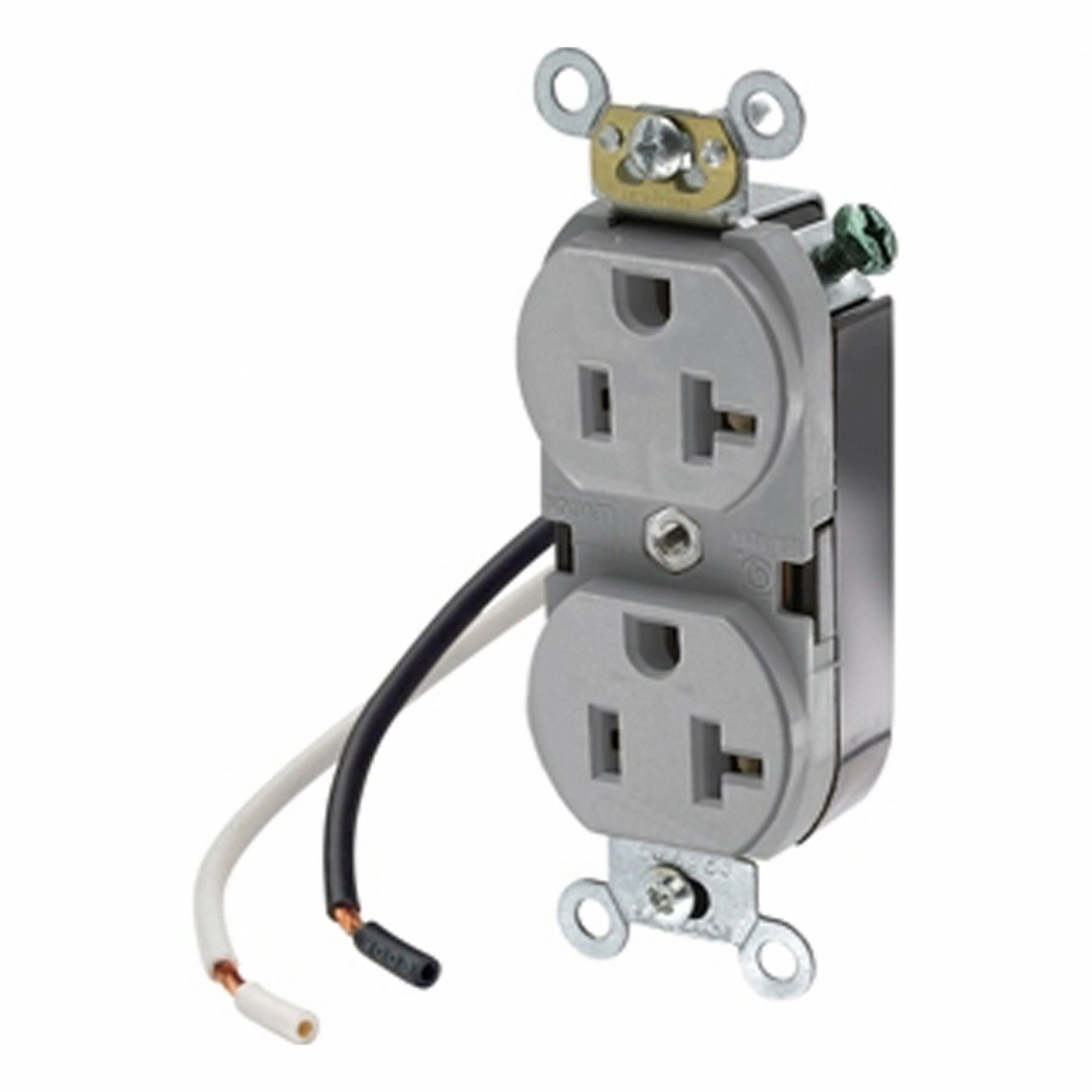 Leaded Dup 20A 125V Self-Gr Gry