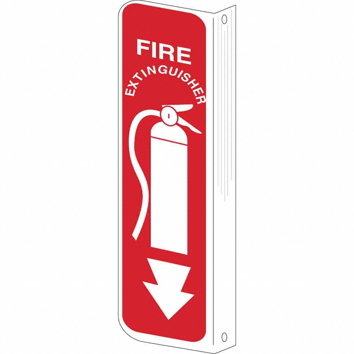 2 WAY SIGN FIRE EXTING/ARR DWN