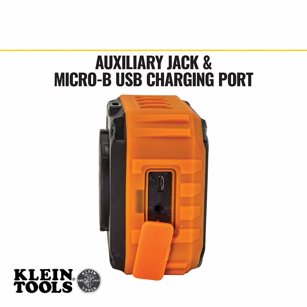 Speaker: Speaker, Auxiliary/Bluetooth®/USB, BC/CE/FCC/IC/IP45, USB, 3.7V DC