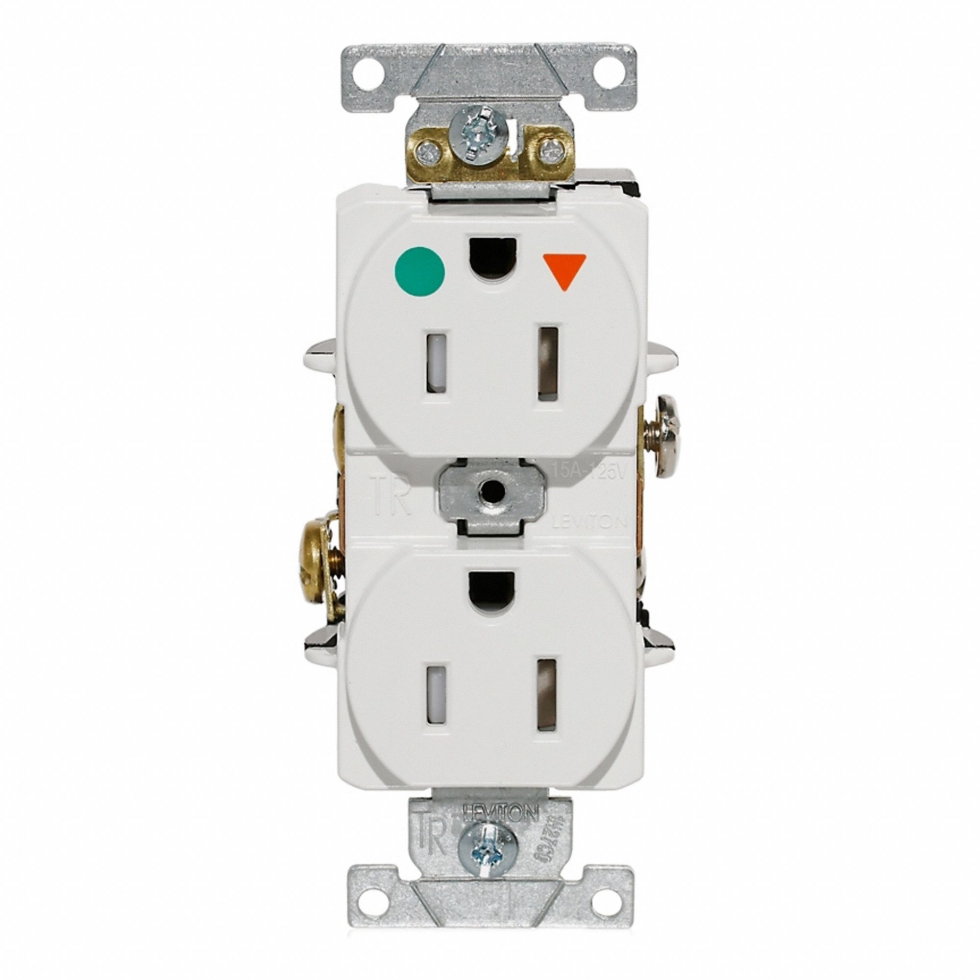 IG Dup Rec 15A 125V TR/HG Wht