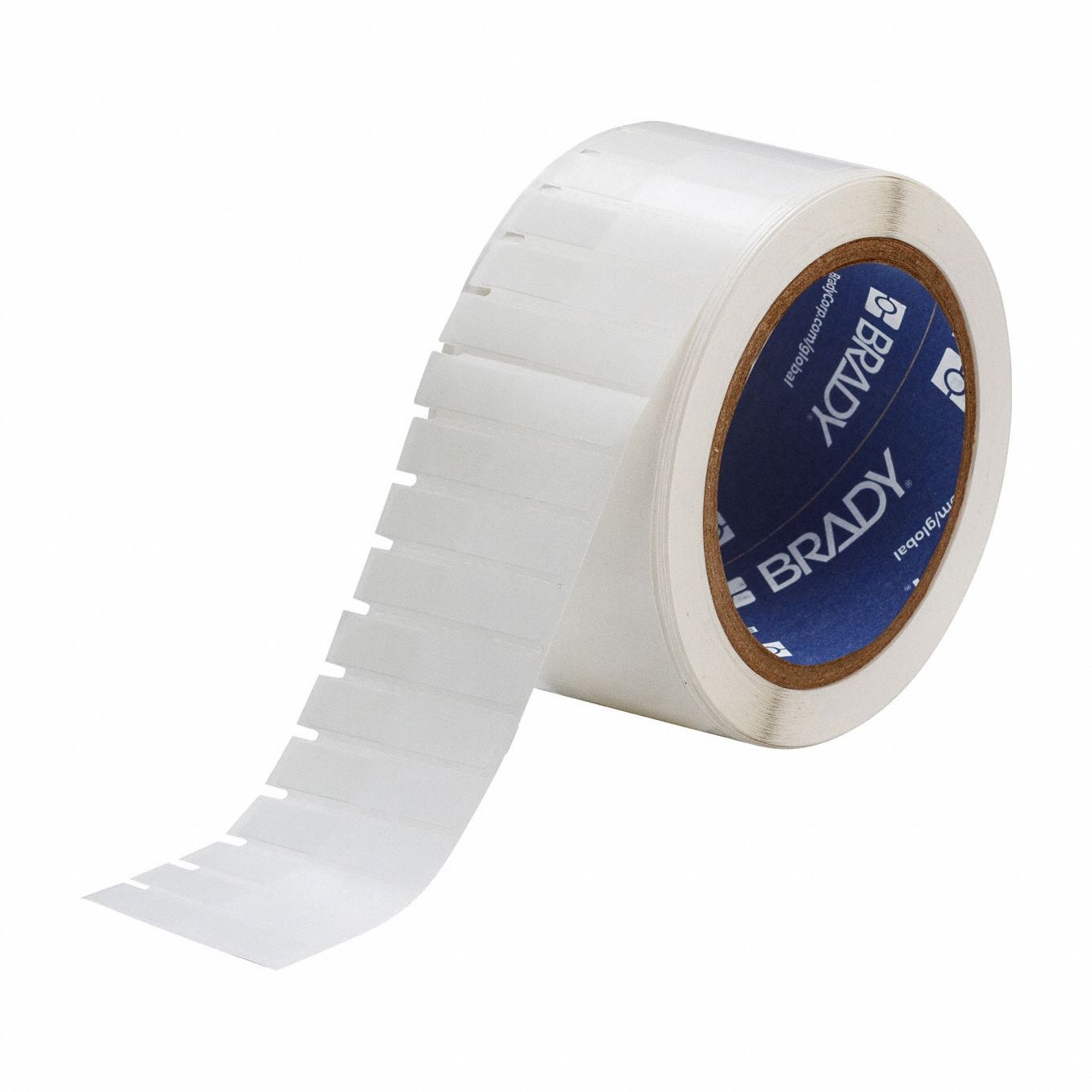 Pre-Cut Label Stock Roll: Rectangle, 1 51/64 in x 3/8 in, 3/8 in, Cryogenic Autoclavable Polyester