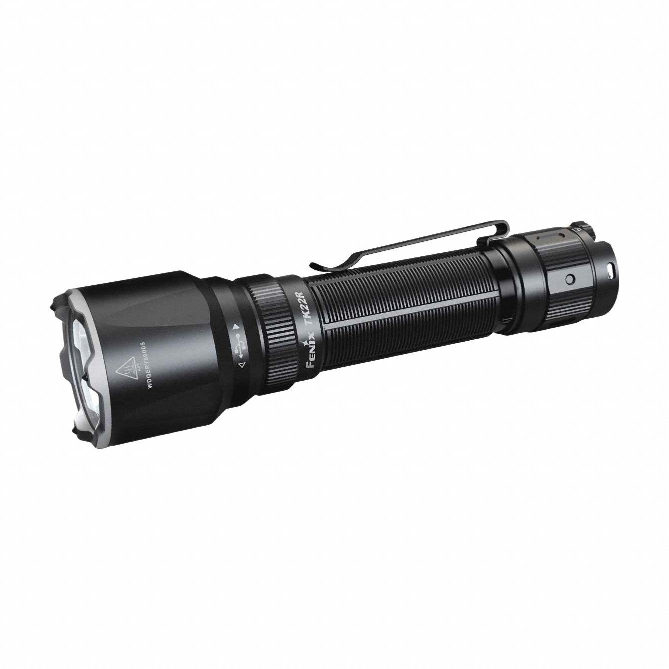 Flashlight: Rechargeable, 3, 200 lm Max Brightness, USB-C Cord Charger Included, Black
