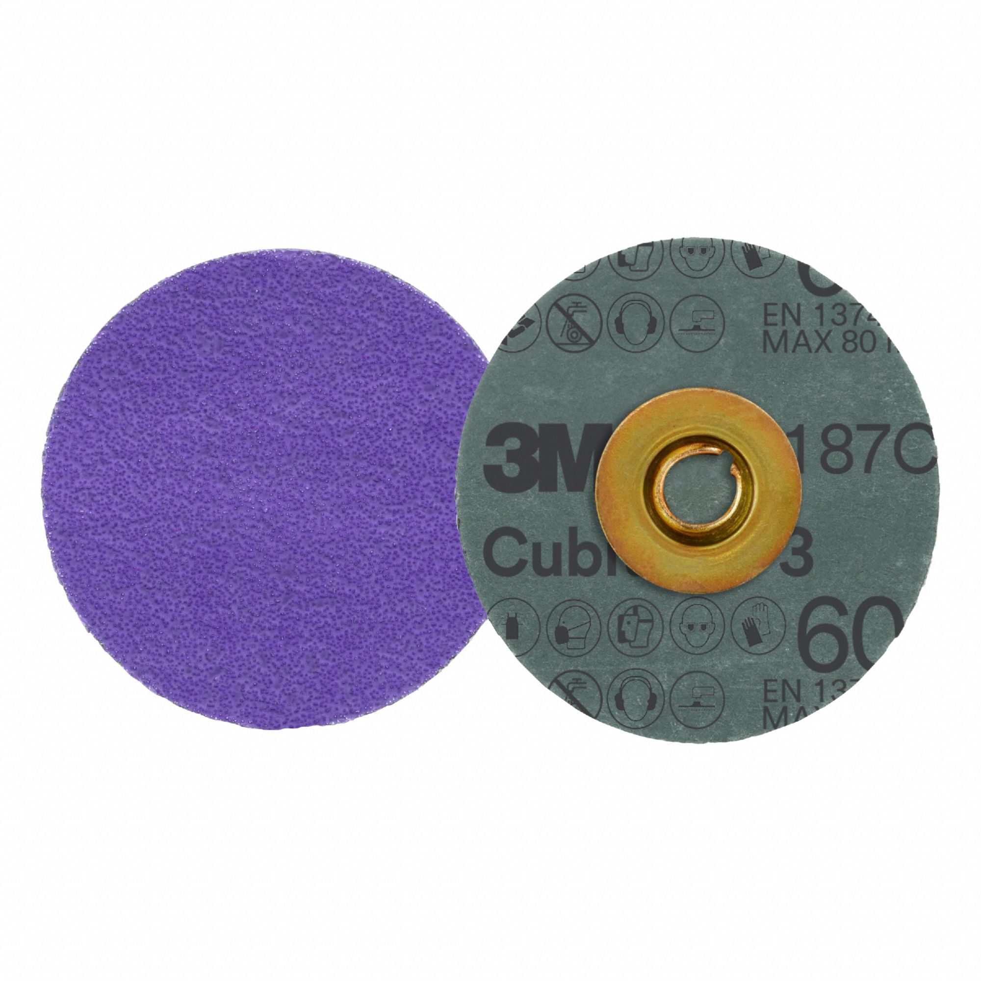 Quick-Change Disc: TSM, 1-1/2", Ceramic, 60 Grit, YF Wt Fiber, 1187C, 50 PK