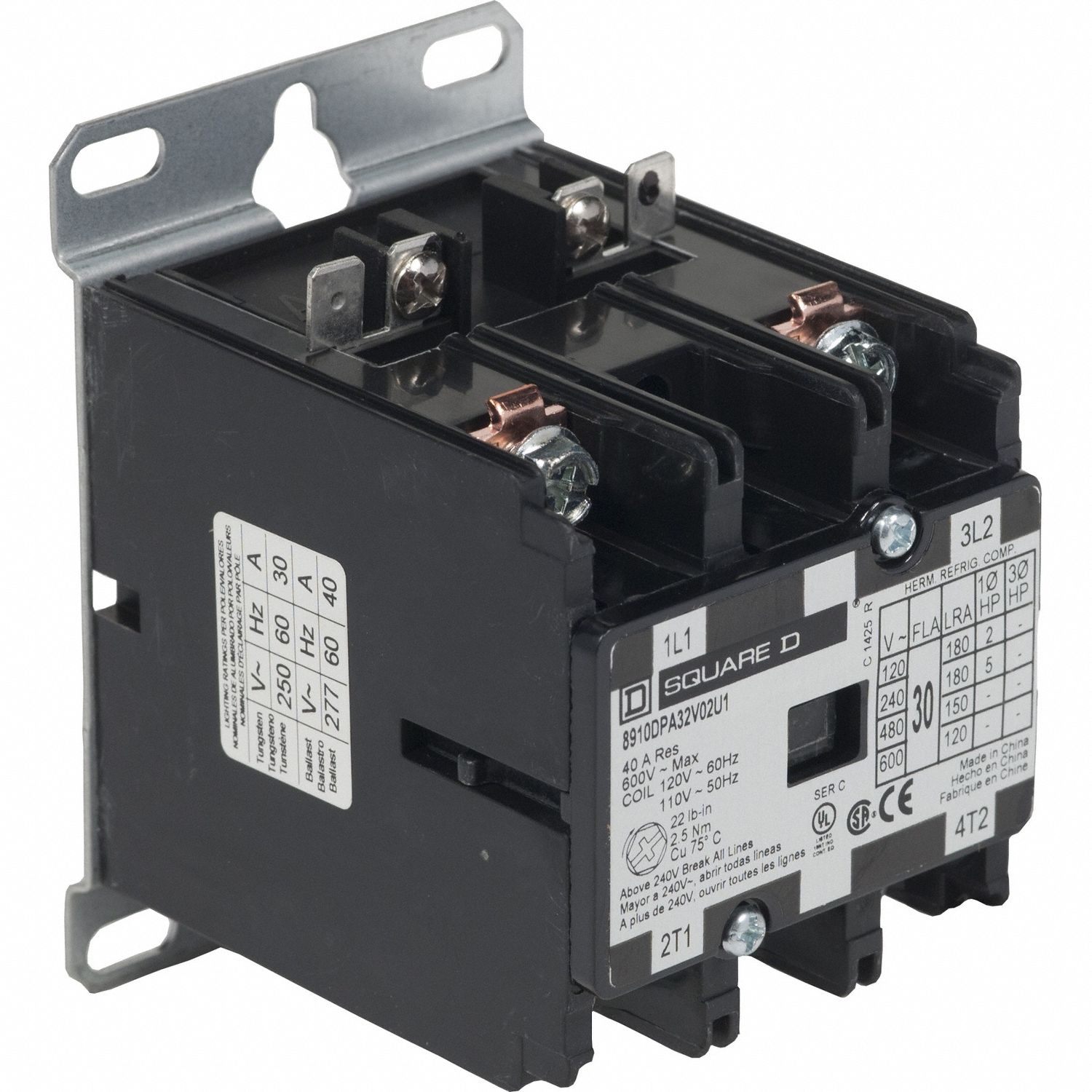Contactor 600Vac 30Amp Dpa +Options