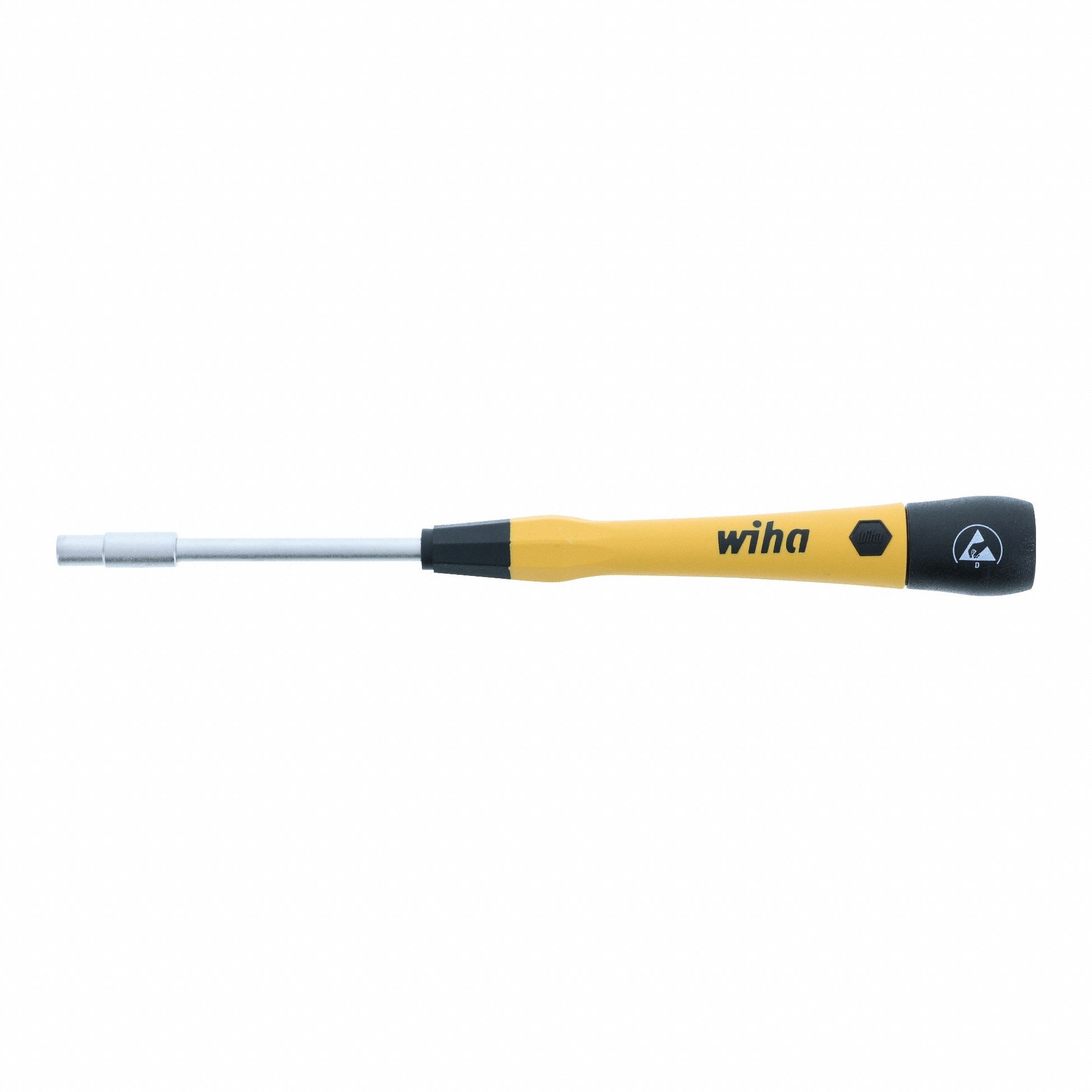 Nut Driver: Straight, Metric/SAE, Precision Nut Driver, 9/64 in Hex Size, 60 mm Overall Lg