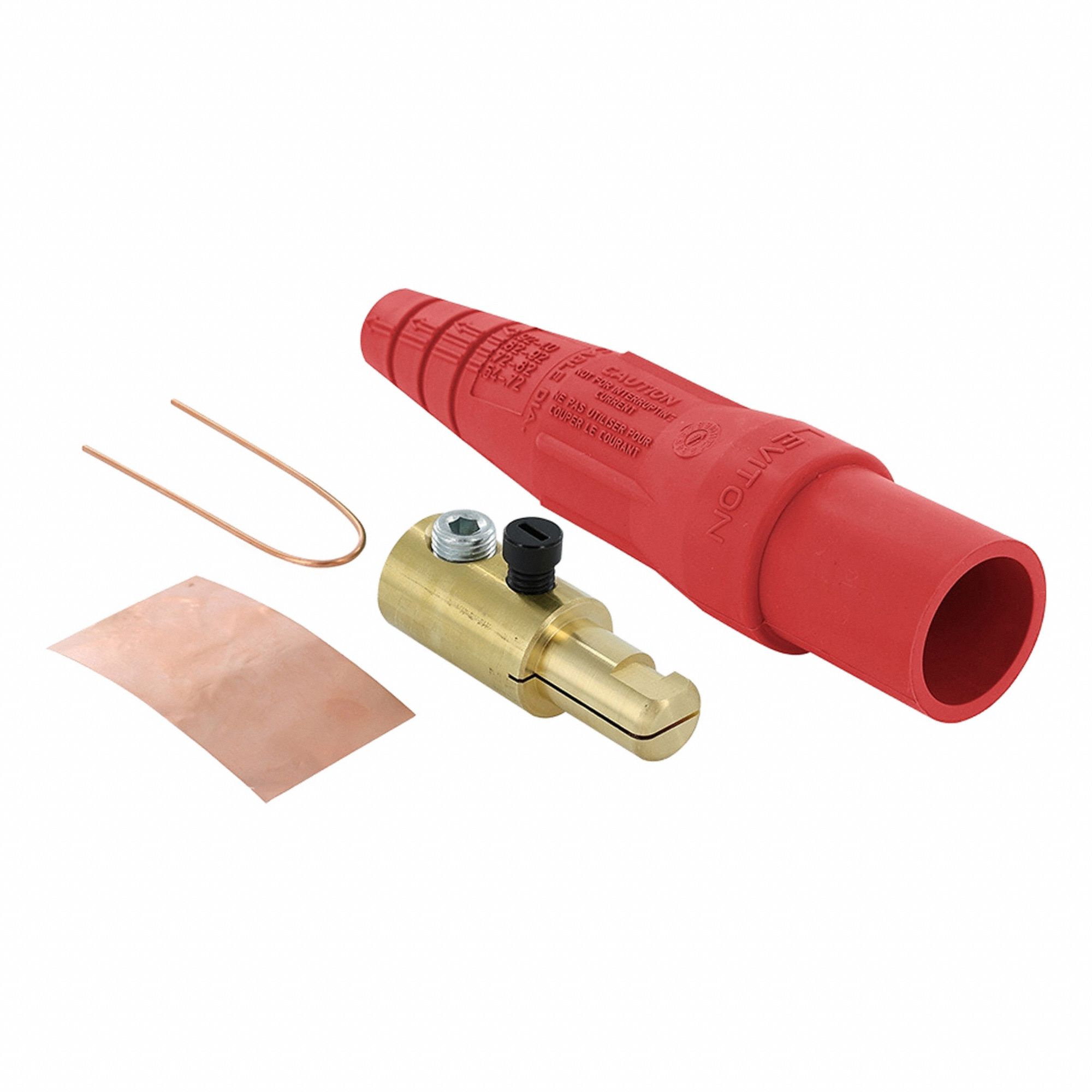 Single Pole Inline: Male, Red, 600V AC/600V DC, 400 A, Single Set Screw Termination, 16 Series (MPN 16D23-UR). Key specifications — Gender: Male; Series: 16; Brand: LEVITON.