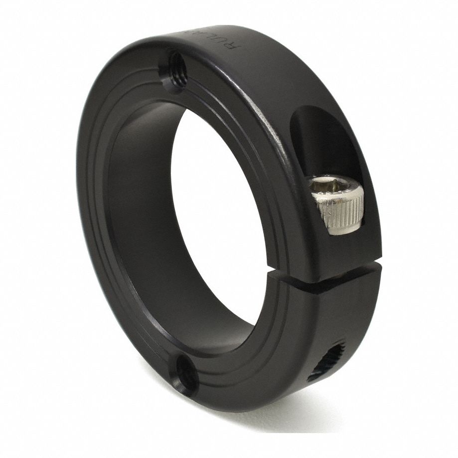 Mountable Shaft Collar: 1 1/2 in Bore Dia, Round, Aluminum, Face Mount Holes