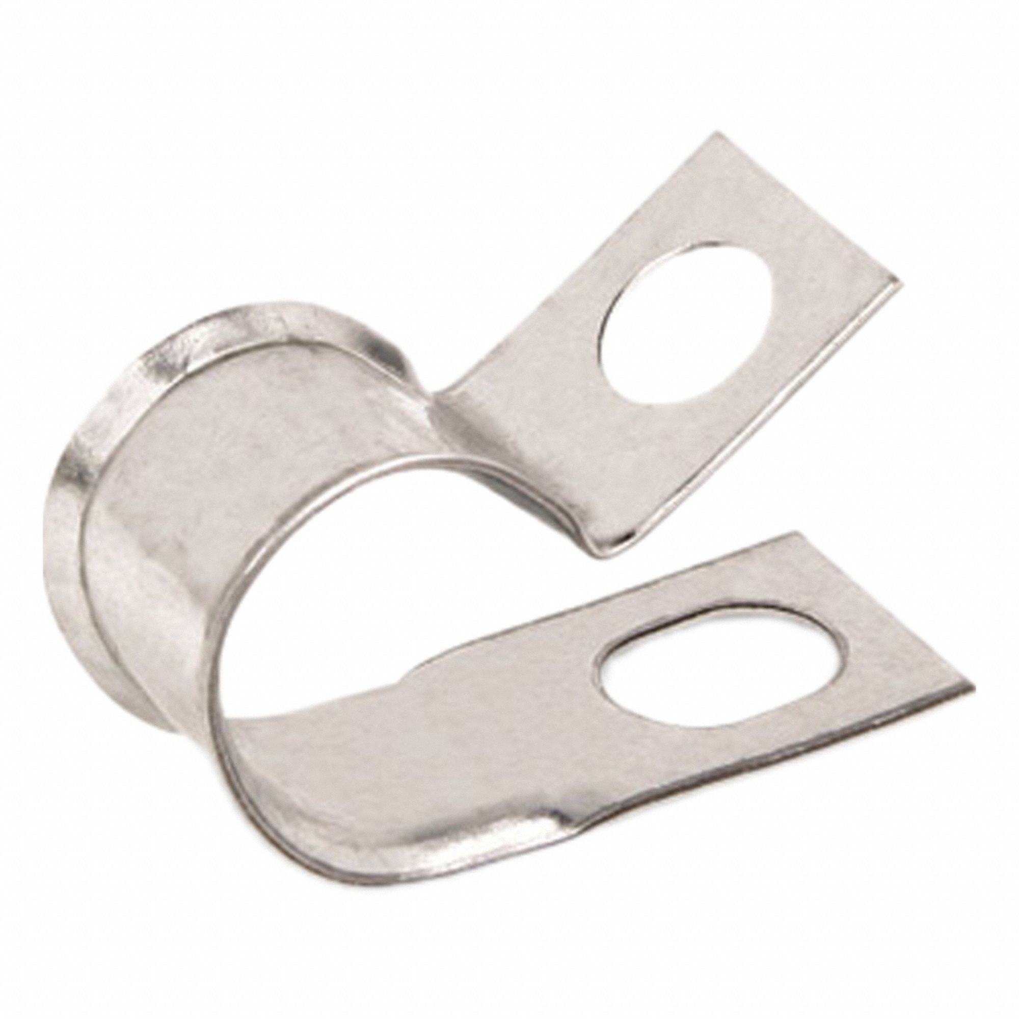 Cable Clamp: Galvanized Steel, For 3/16 in Max OD