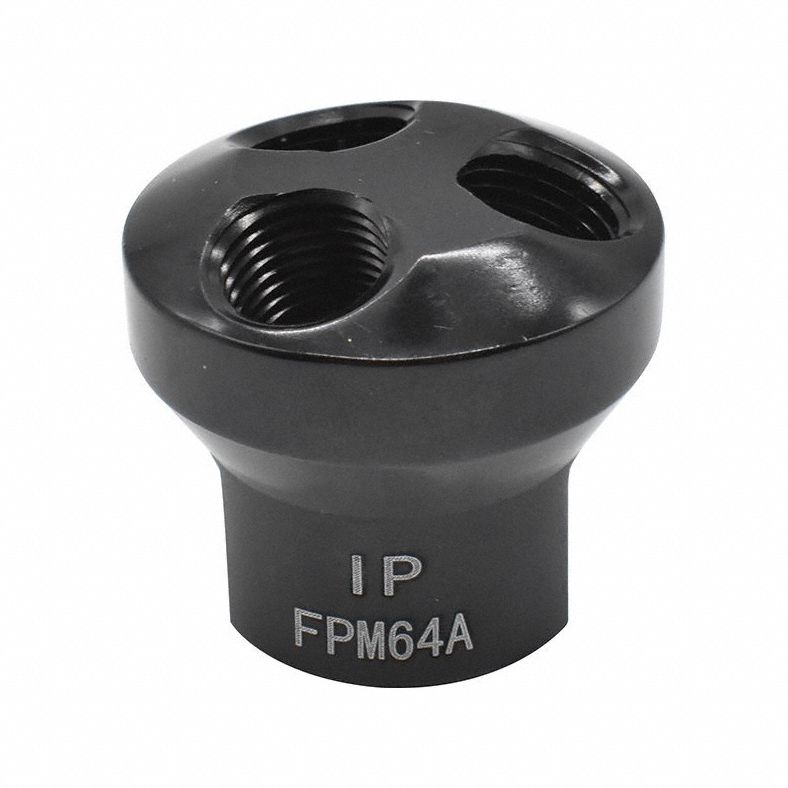 Pipe Manifold Fitting: Inline, Round, Aluminum, 3/8 in Quick-Disconnect Insert