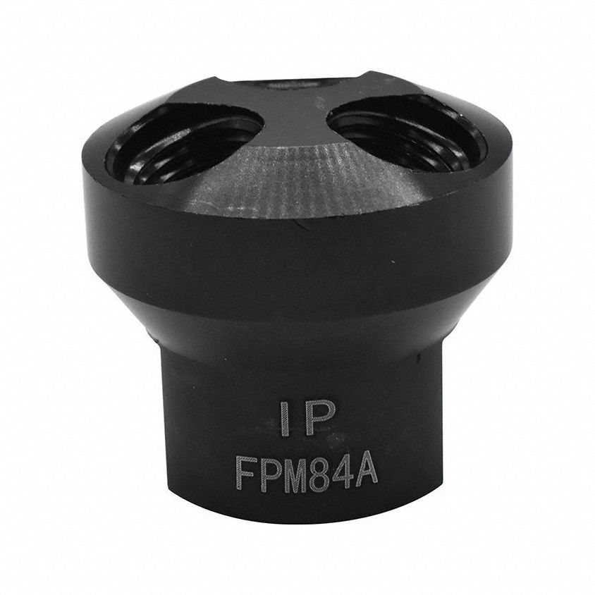 Pipe Manifold Fitting: Inline, Round, Aluminum, 1/2 in Quick-Disconnect Insert