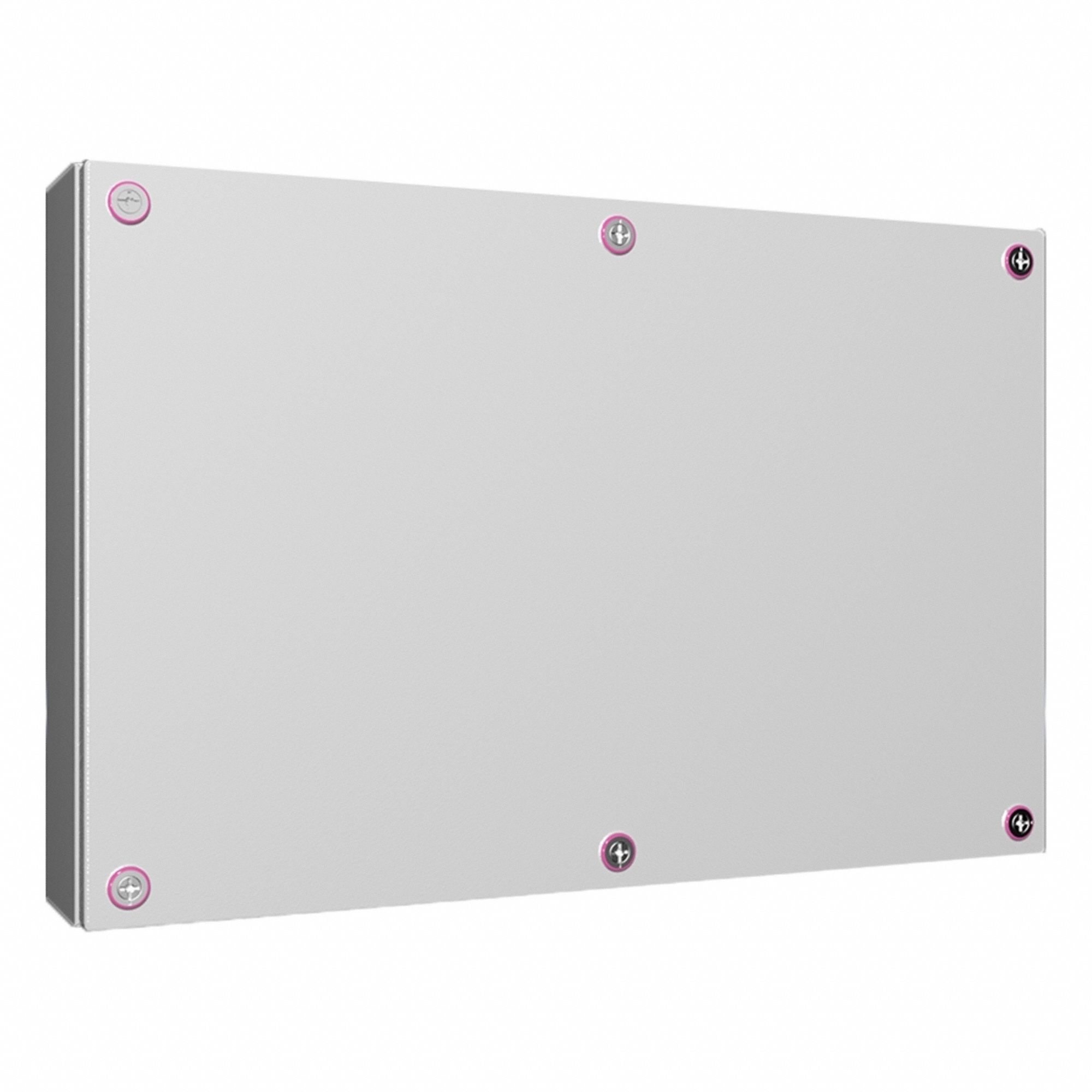 Enclosure: Light Gray, Steel, 15 in x 23 in x 5 in, NEMA 1/12/3R/4, Solid Cover