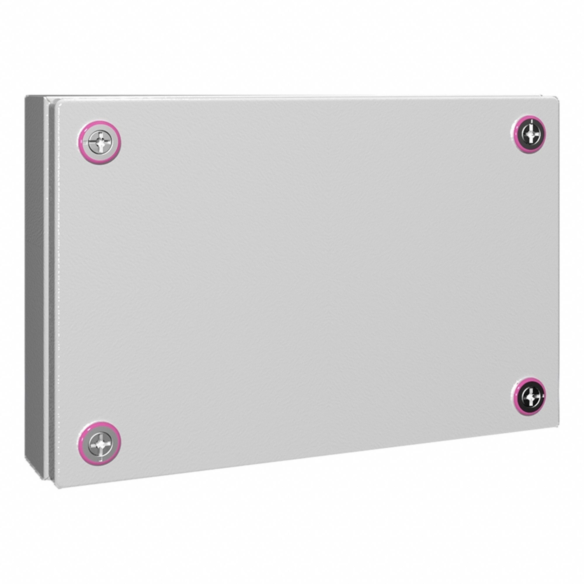 Enclosure: Light Gray, Steel, 7 in x 11 in x 3 in, NEMA 1/12/3R/4, Solid Cover