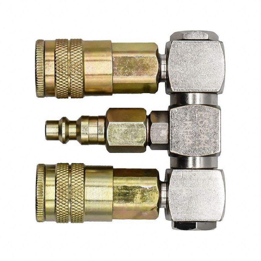 Pipe Manifold Fitting: Inline, Rectangle, Aluminum, 1 Inlets, 2 Outlets