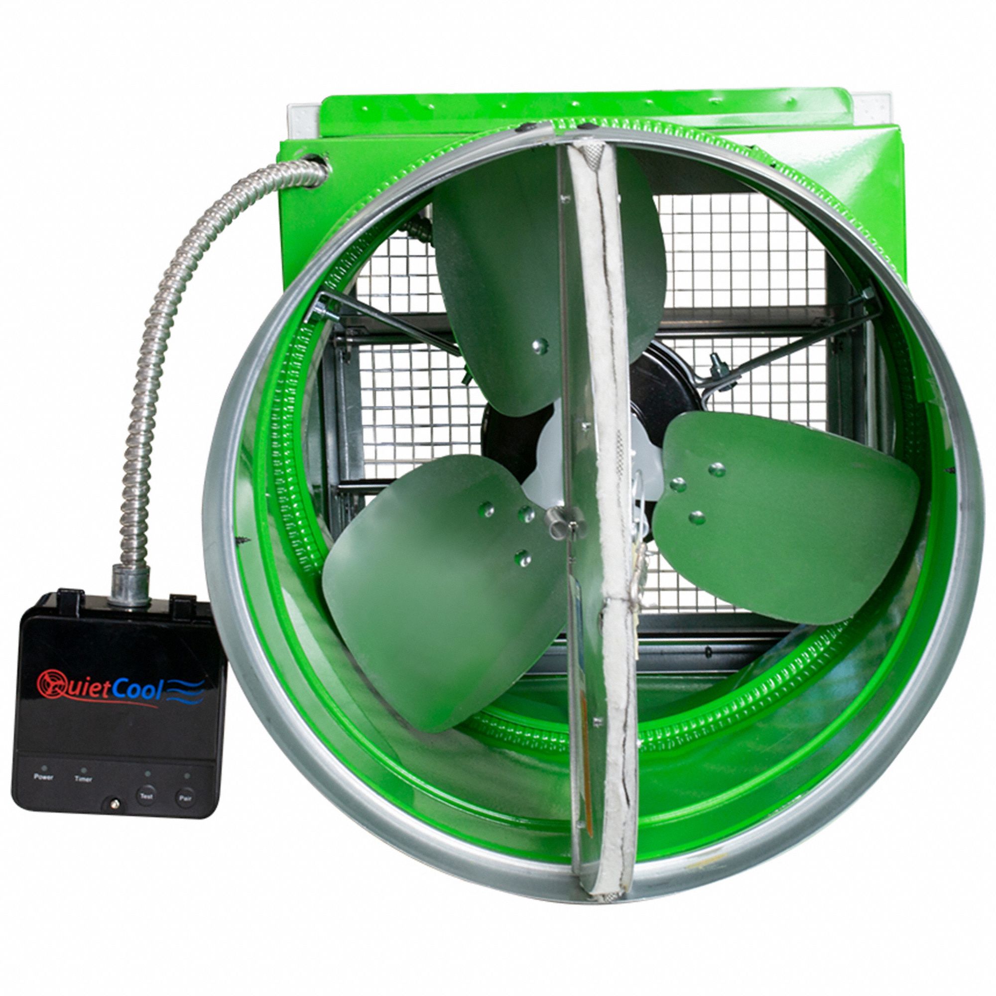 QUIETCOOL Attic Exhaust Fan Garage Mount, Electric Motor, Max. 2,300