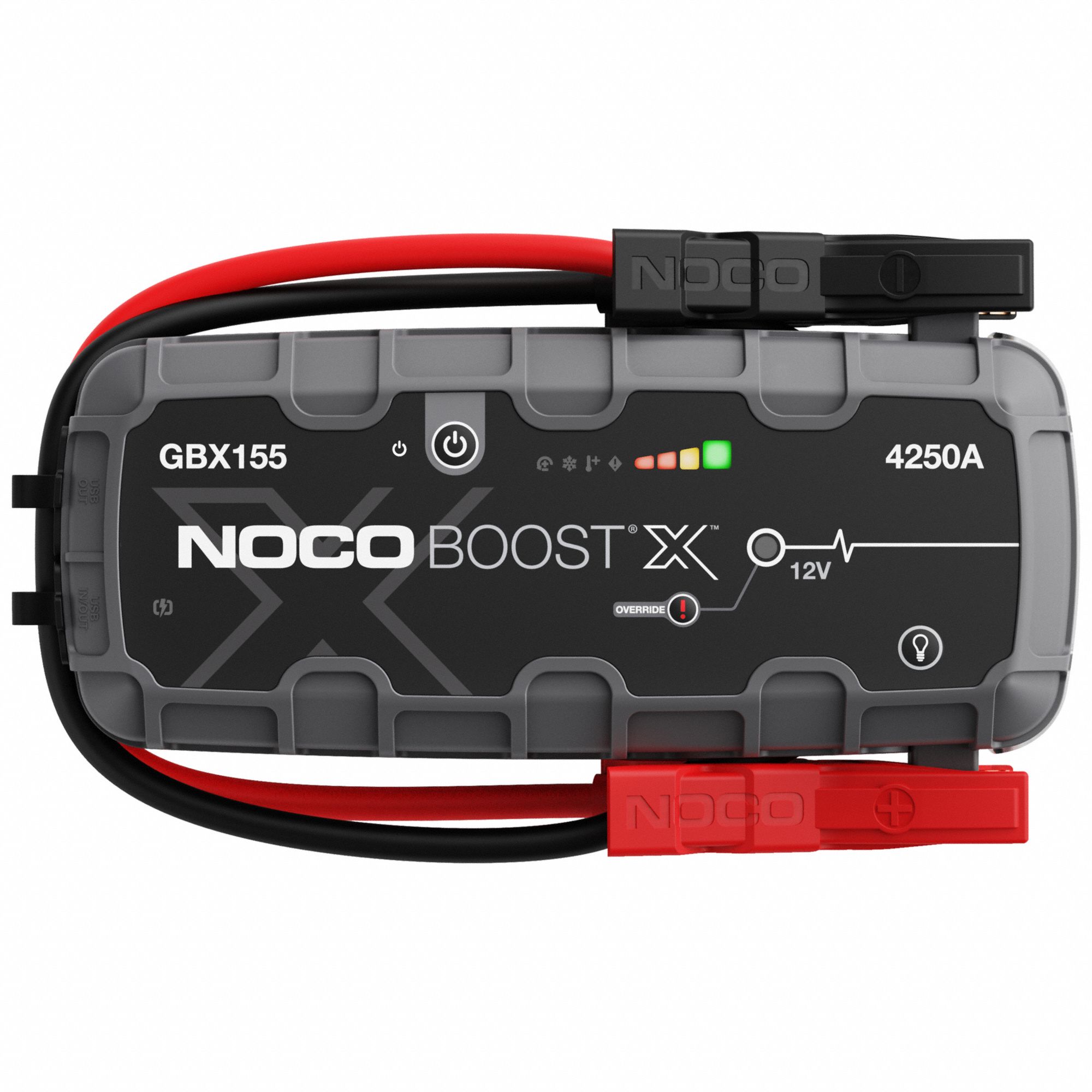 Jump Starter: Boosting, For 12 V Battery Volt, USB, For Lead Acid, GBX155