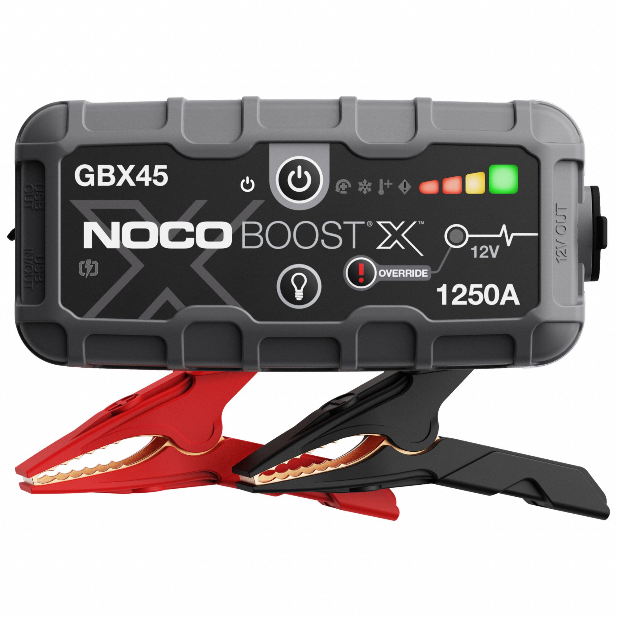 Jump Starter: Boosting, For 12 V Battery Volt, USB, For Lead Acid, GBX45
