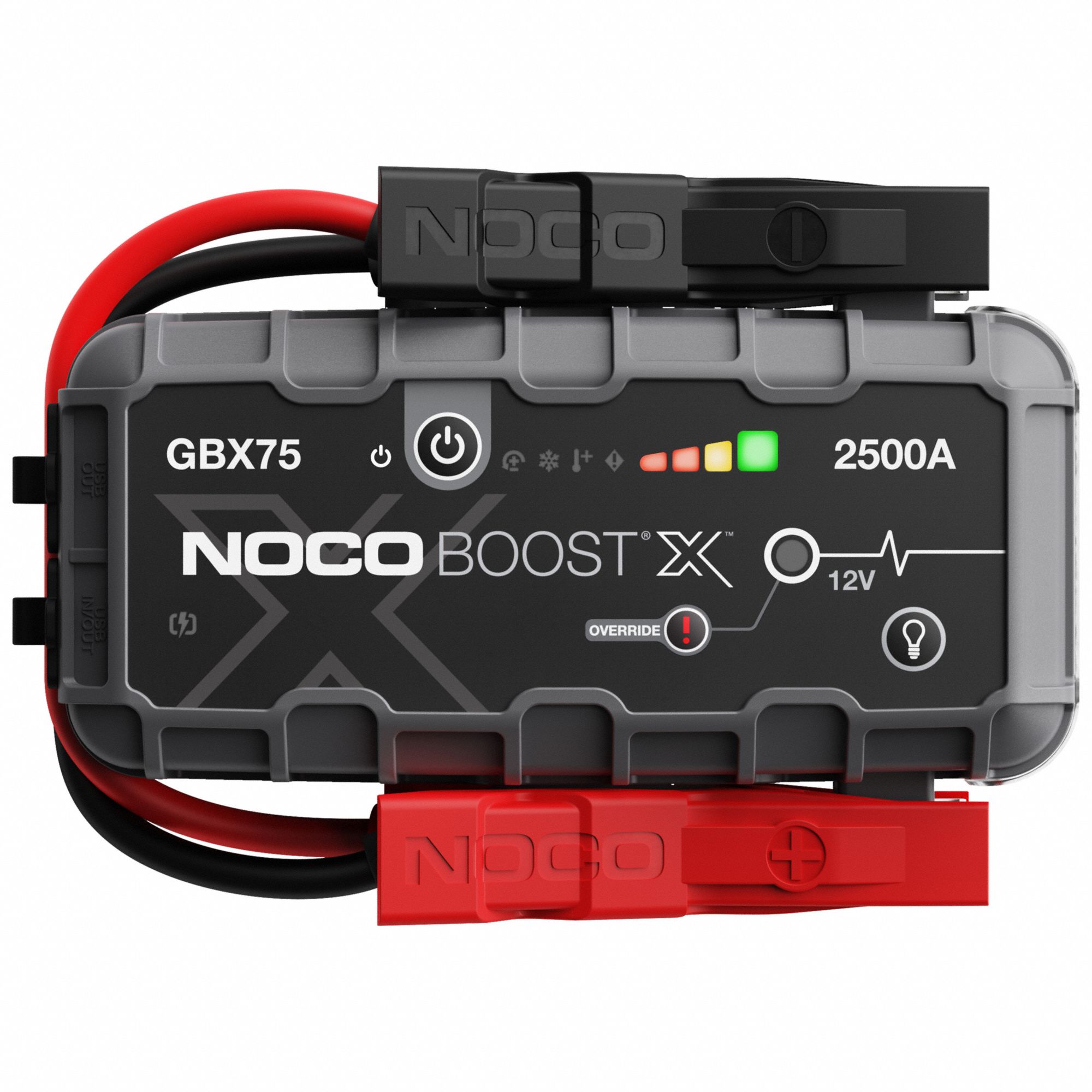 Jump Starter: Boosting, For 12 V Battery Volt, USB, For Lead Acid, GBX75