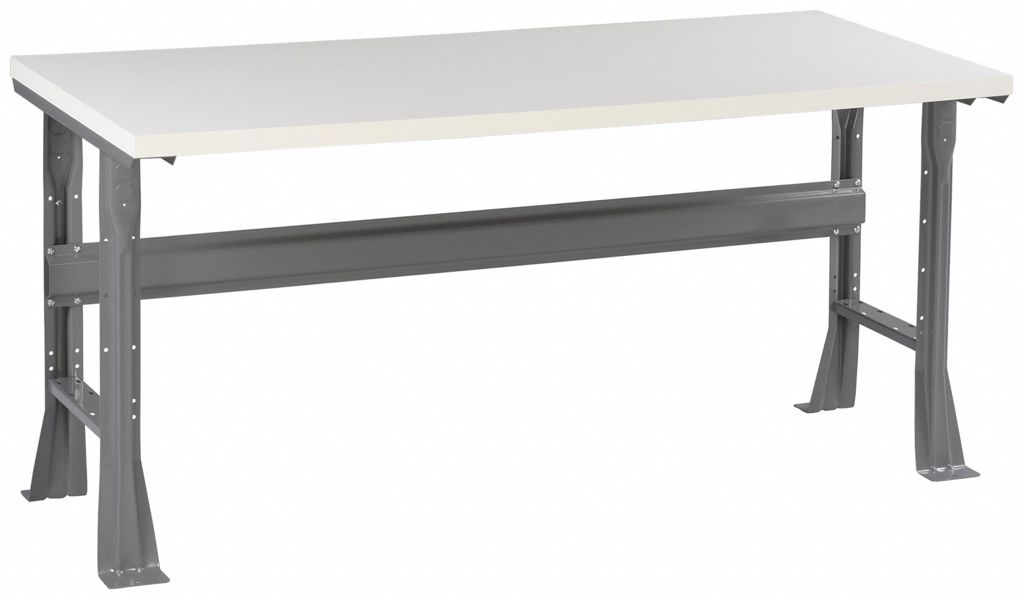 Workbench: Fixed Ht, Laminate, 72 in x 36 in, 4, 000 lb Overall Load Capacity, Gray