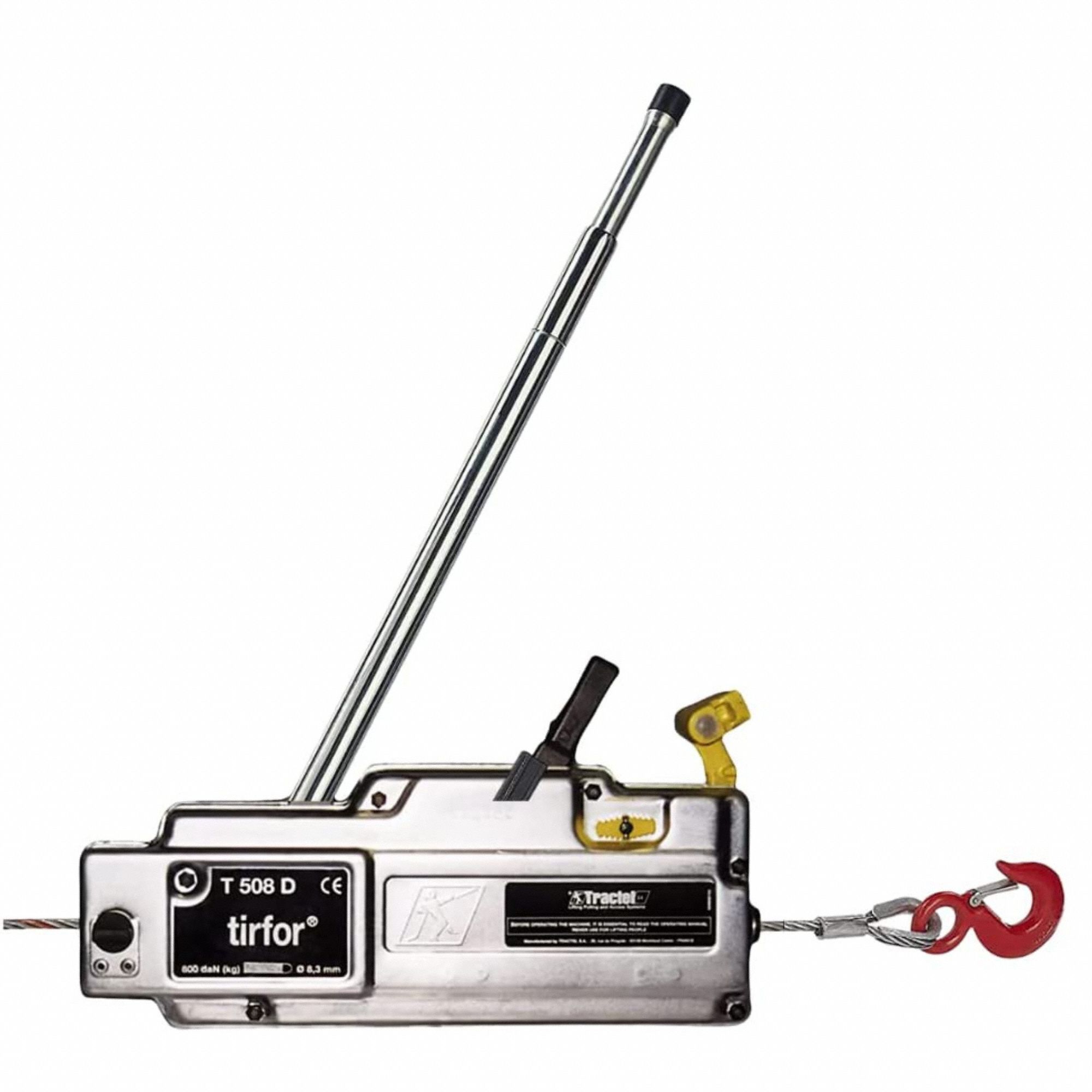 Manual Cable Hoist: Hook Mounted - No Trolley, 2, 000 lb Lifting Capacity