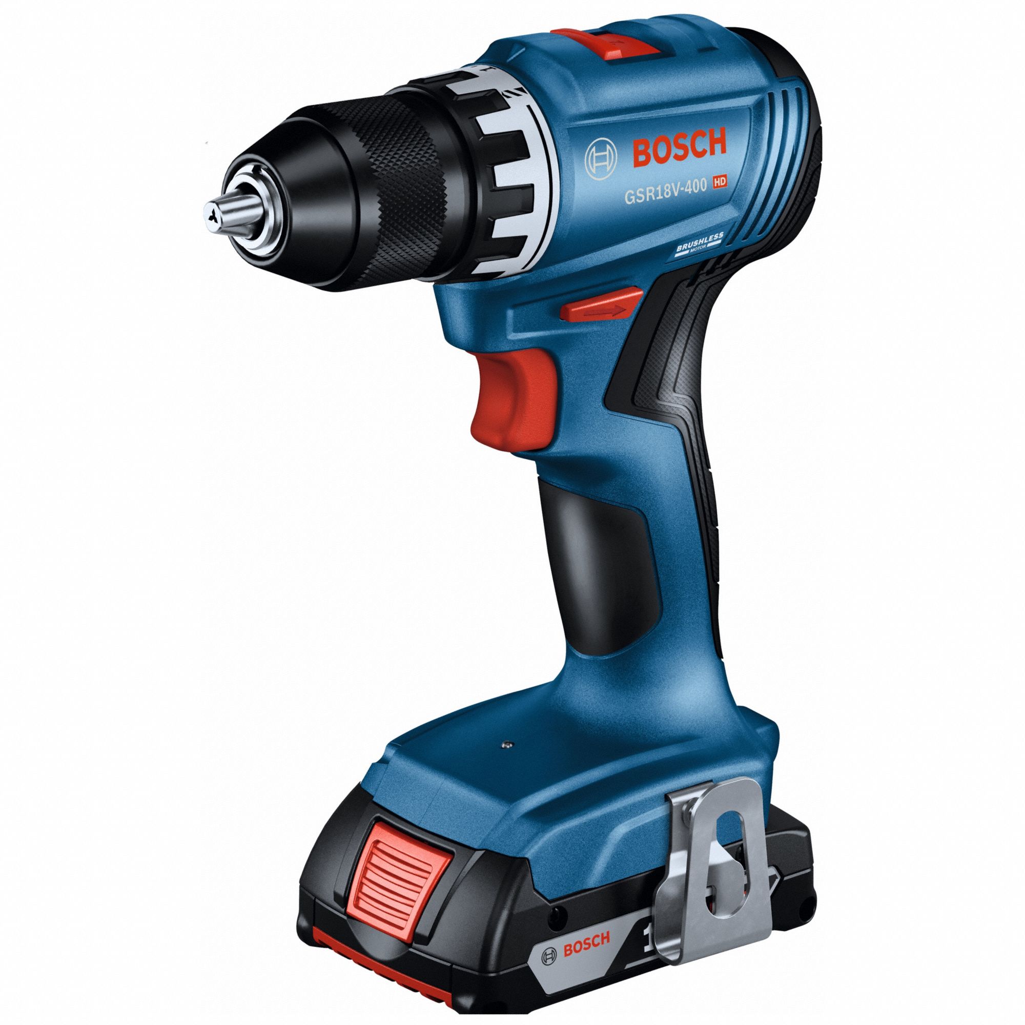 BOSCH, 18V DC, 1/2 in Chuck, Cordless Drill 799V40GSR18V400B22