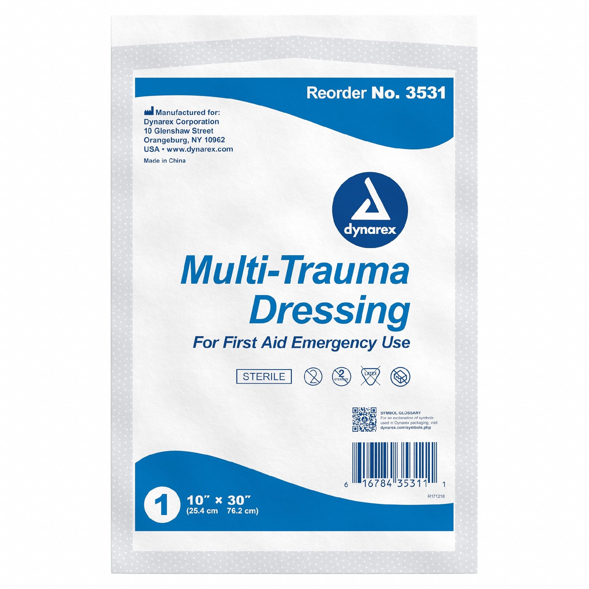 Multi-Trauma Dressing WHT 30 L 10 W PK50