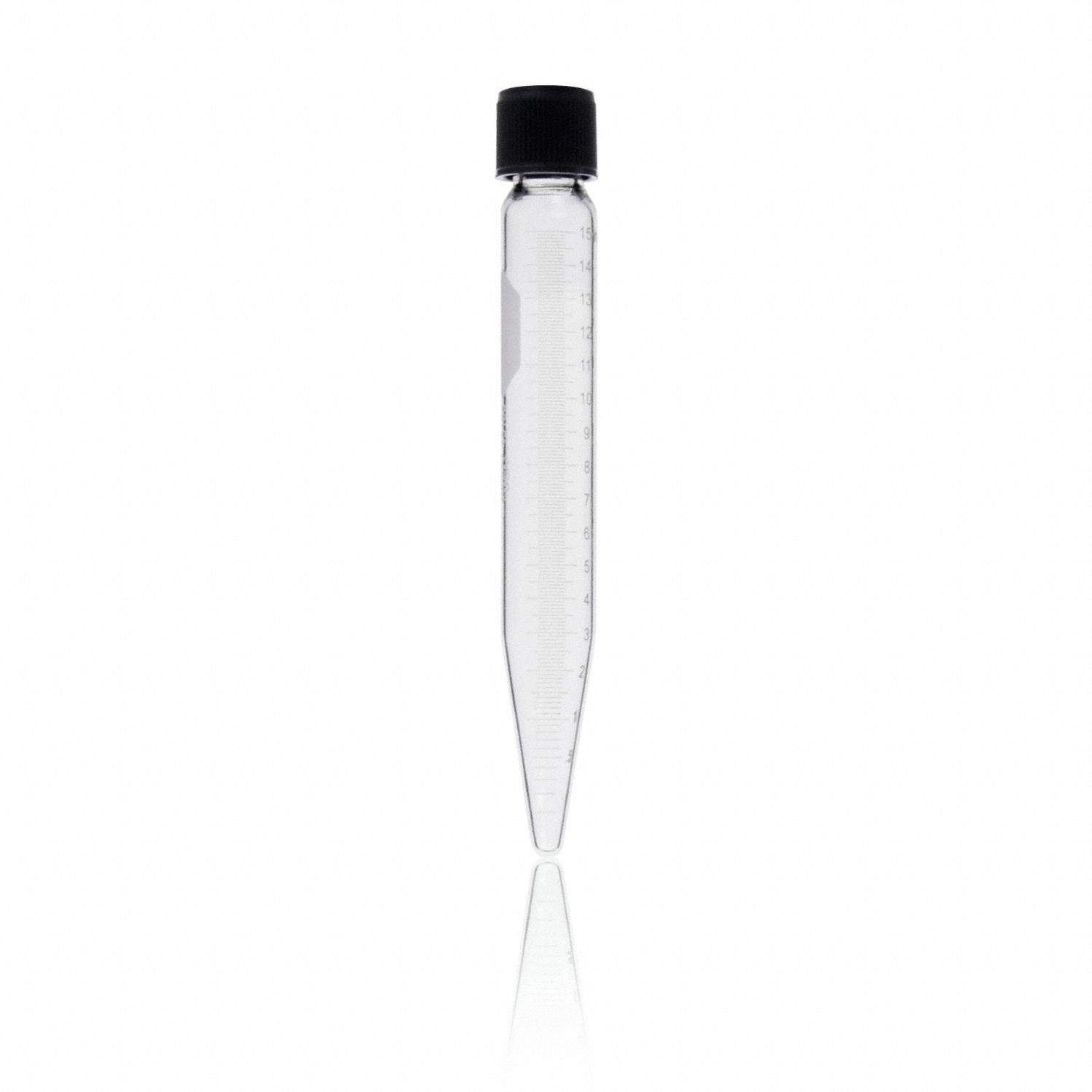 Conical Oil Centrifuge Tube: 3.3 Borosilicate Glass, 100 mL, 37 mm Body Dia, 203 mm Overall Ht