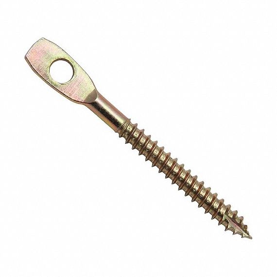 SCREW EYELET, 3/16 IN OVERALL DIAMETER, 3 13/16 IN L, 3/16 IN SCREW SIZE, STEEL, 25 PK