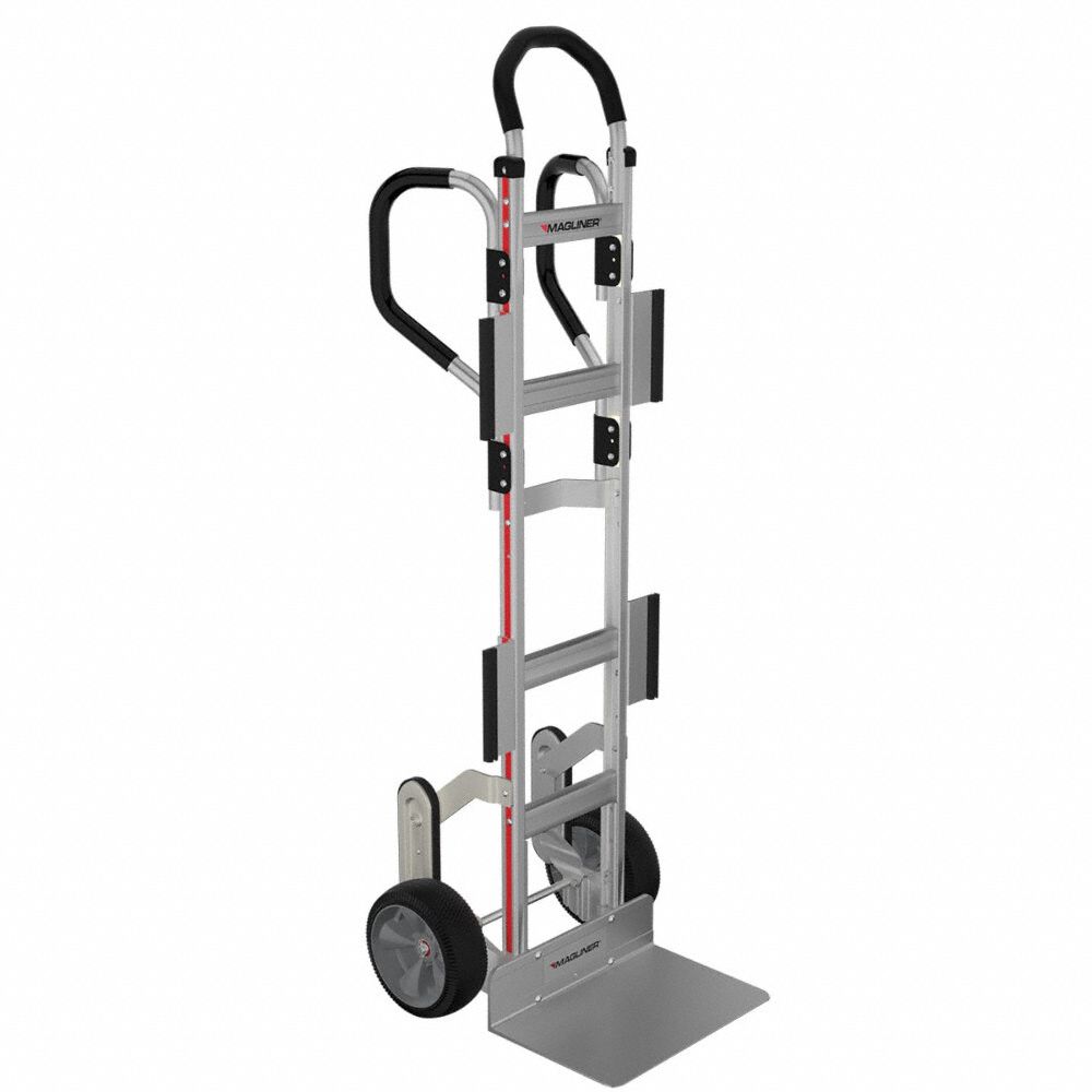 MAGLINER Appliance Hand Truck: 600 lb, Dual-Loop, Silver, Aluminum, Pneumatic, 57 in Handle Ht, Foam (MPN HDARB3CK2EC--R). Key specifications — Brand: MAGLINER.