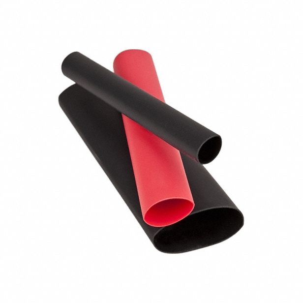 Heat Shrink Tubing: 0.35 in I.D. Before Shrinking, 0.08 in I.D. After Shrinking, 6 in Lg, 100 PK