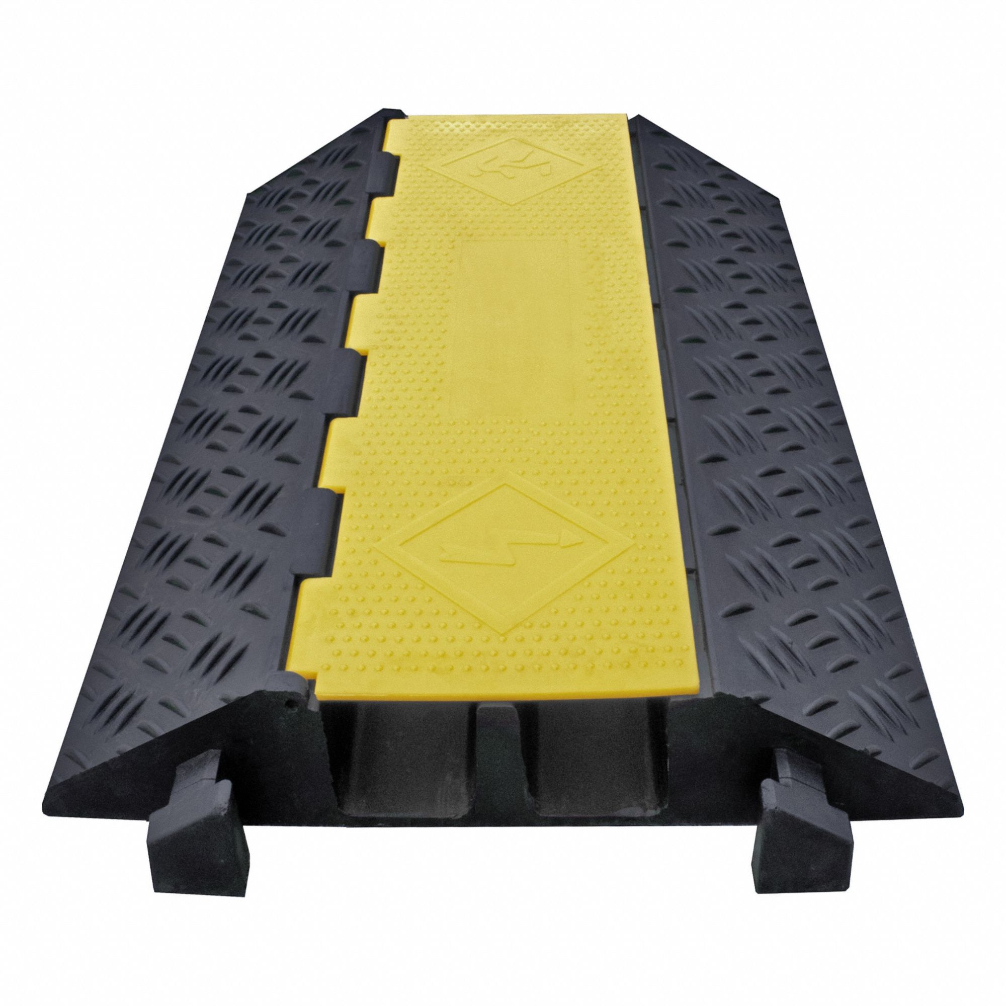 Cable Protector: 2 Channels, Hinged, 24 in Wd, 4 in Ht, 35 3/4 in Lg, 24, 000 lb/Axle