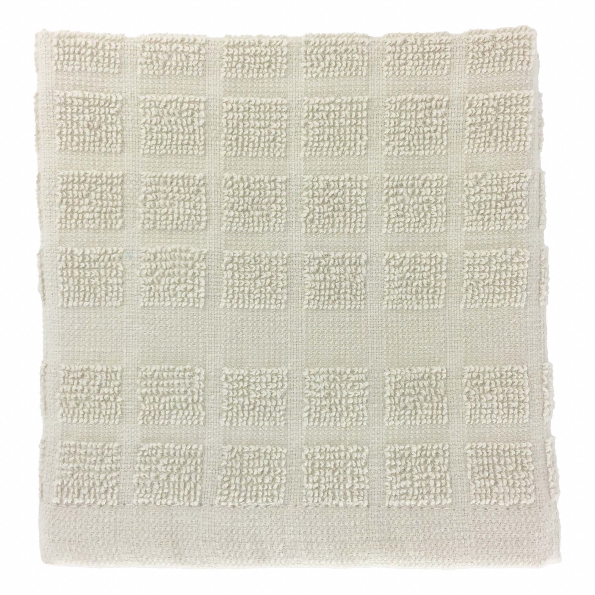 Dish Cloth: Gray, Coordinating Solid, 100% Ring-Spun Cotton Material, 12 in Overall Lg