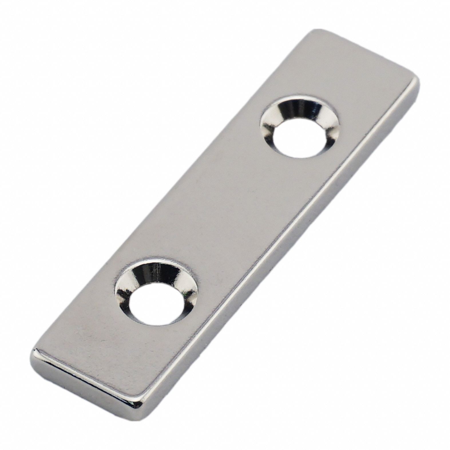 Rare Earth Magnet: Neodymium, 0.125 in Thick, 1/2 in Overall Wd, 2 in Overall Lg, 45