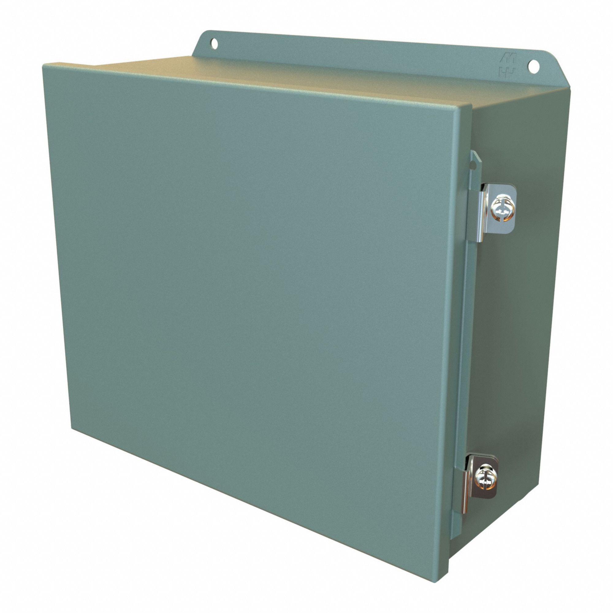 Electrical Enclosure: Steel, 10 in x 12 in x 5 in, NEMA 12/13/3R/4, Solid Cover, Hinged
