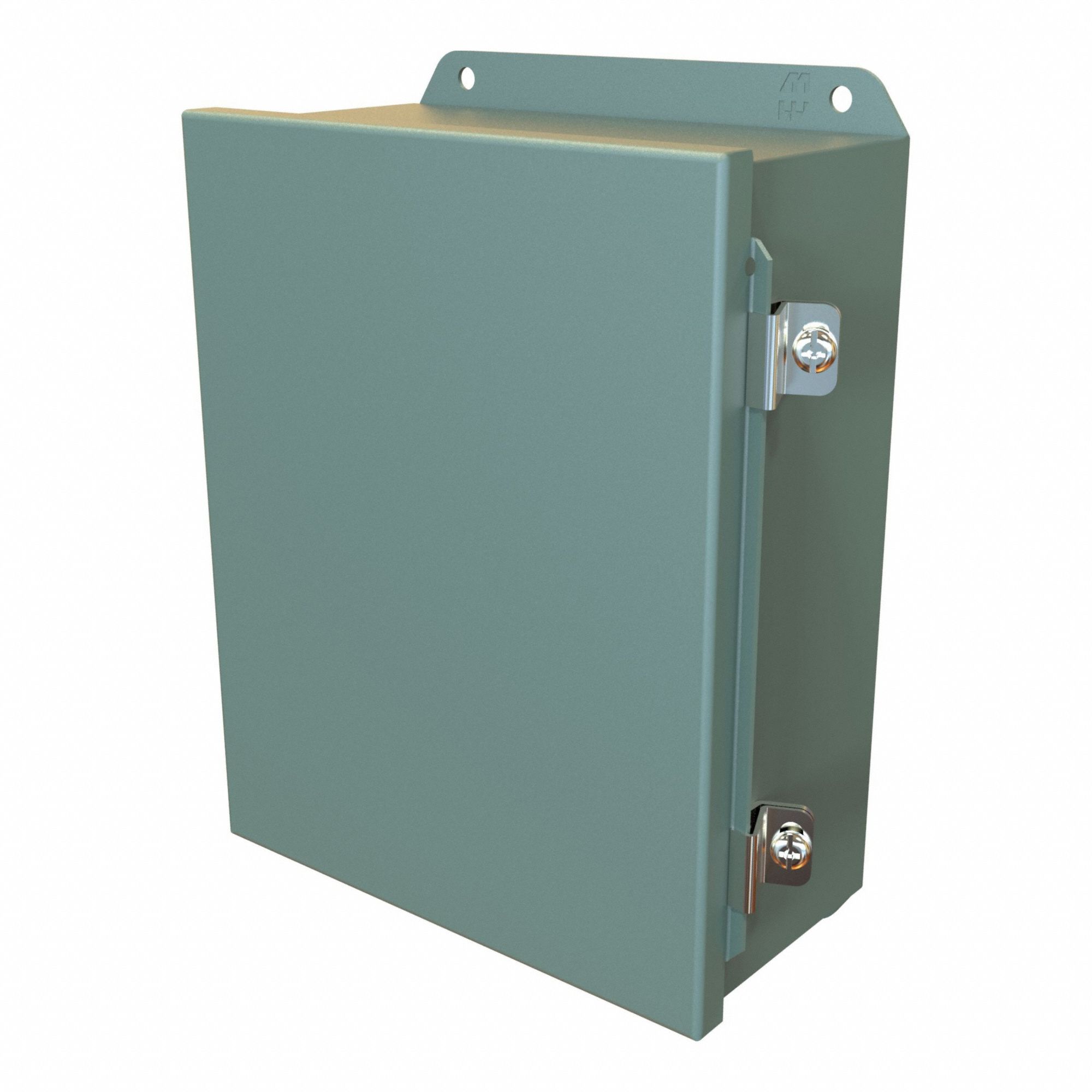 Electrical Enclosure: Steel, 10 in x 8 in x 4 in, NEMA 12/13/3R/4, Solid Cover, Hinged