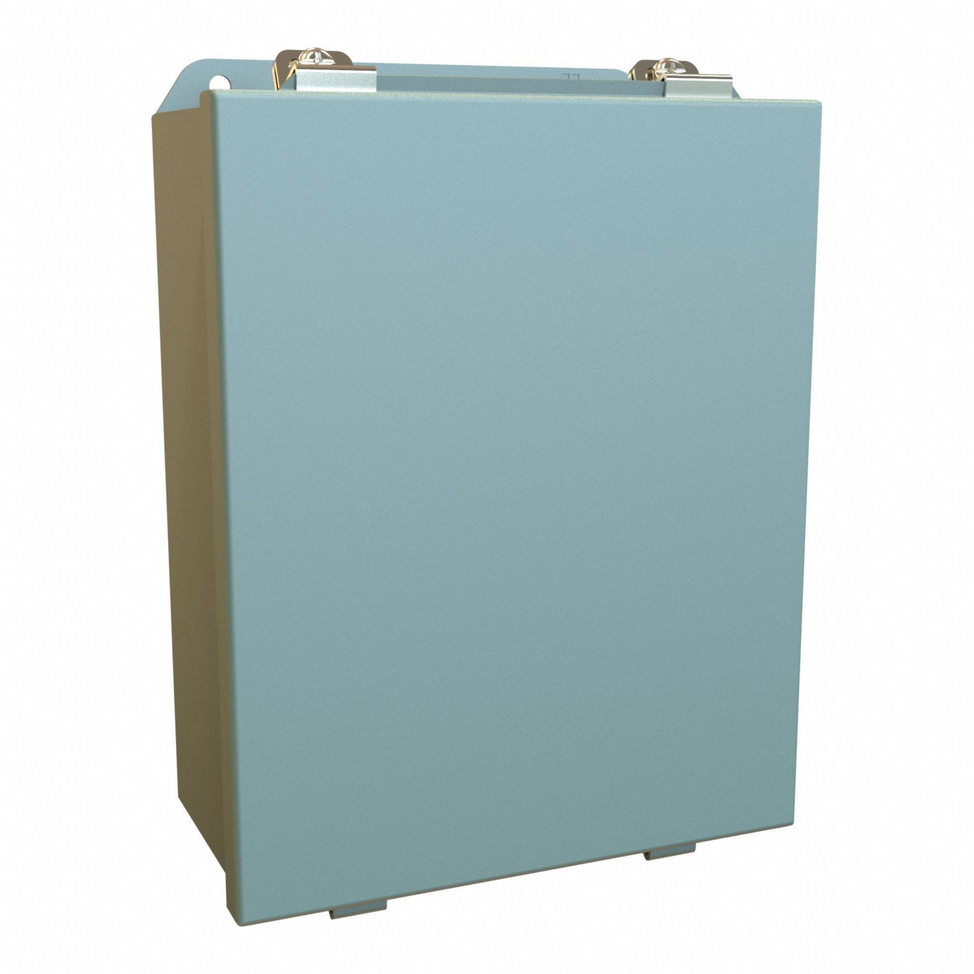 Enclosure: Steel, 10 in x 8 in x 4 in, NEMA 12/13/3R/4, Solid Cover, Clamp On